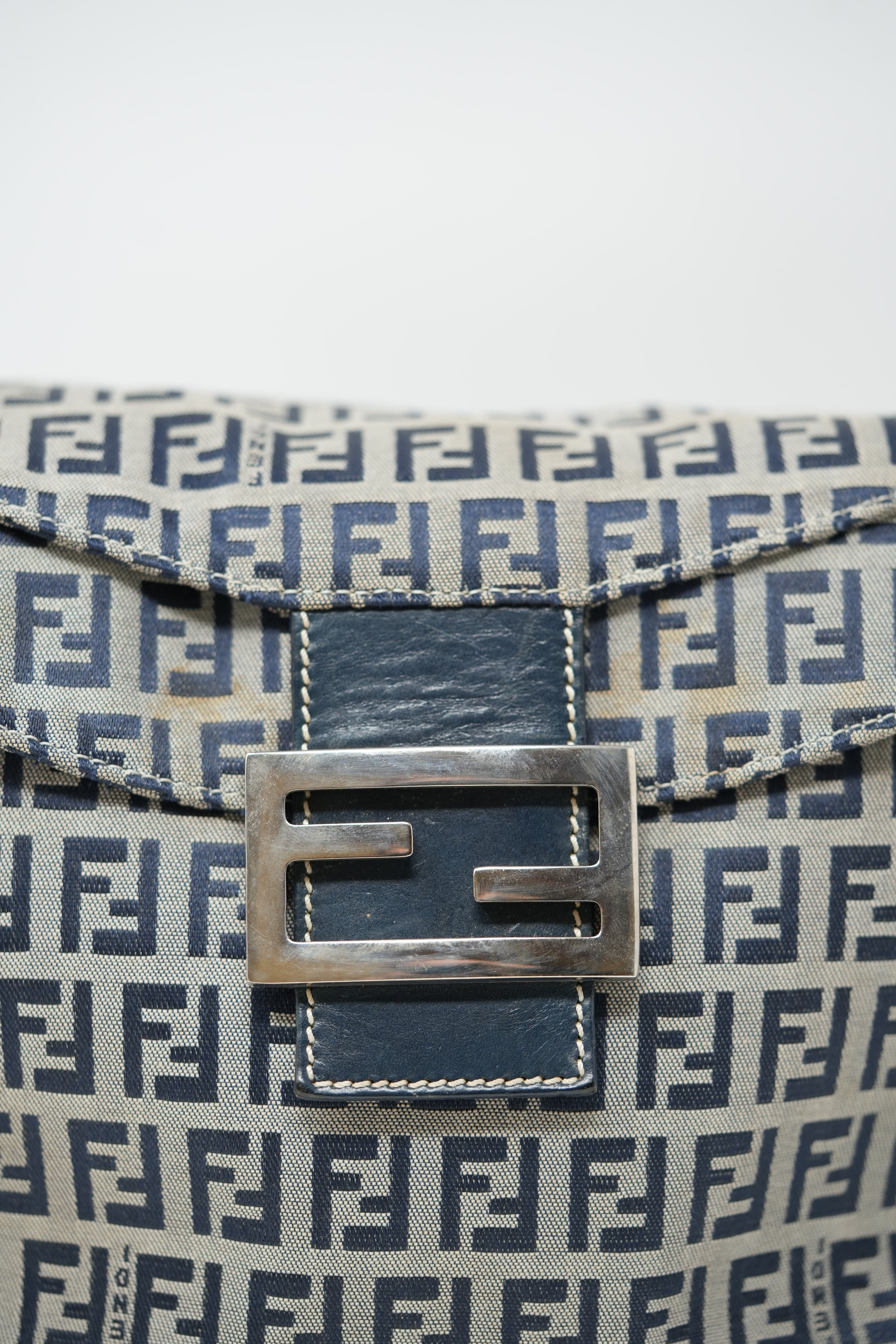 Fendi 2000-2010 Zuccino Canvas Double Flap Bag