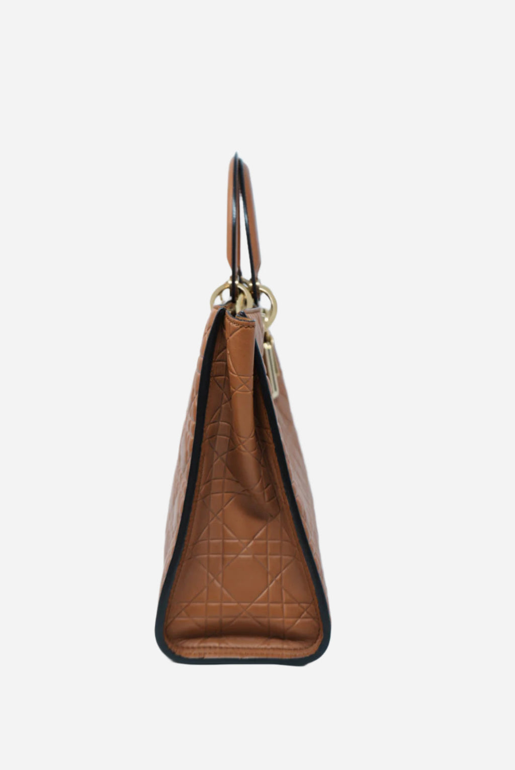 Dior 2017 Brown Calfskin Lady Dior Large Supple Bag