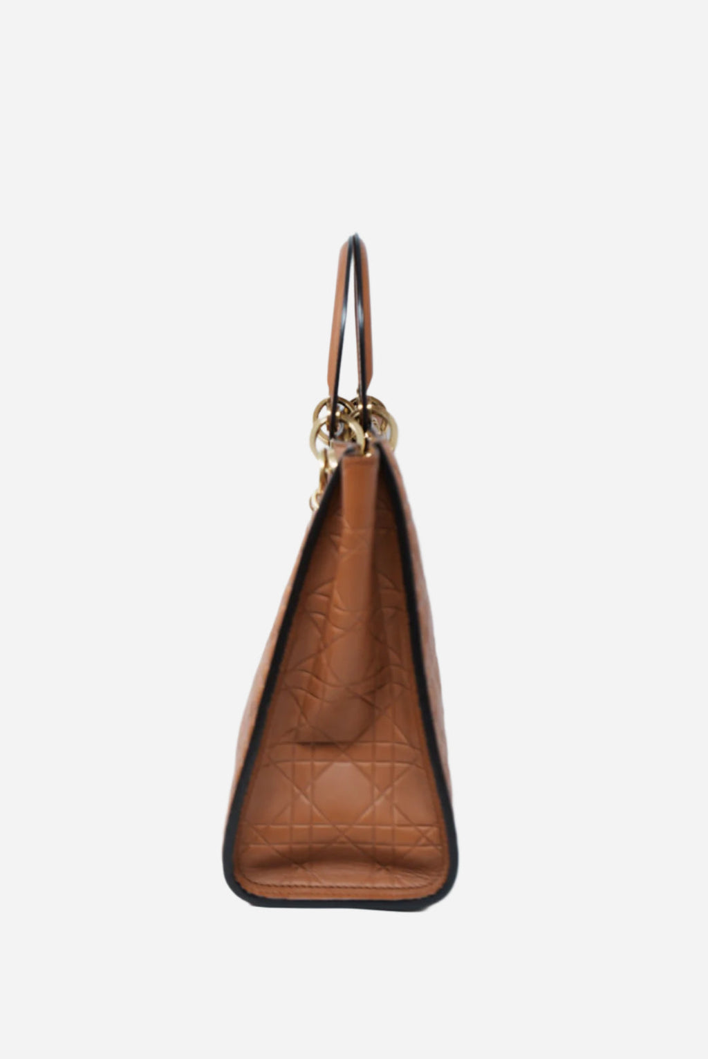 Dior 2017 Brown Calfskin Lady Dior Large Supple Bag