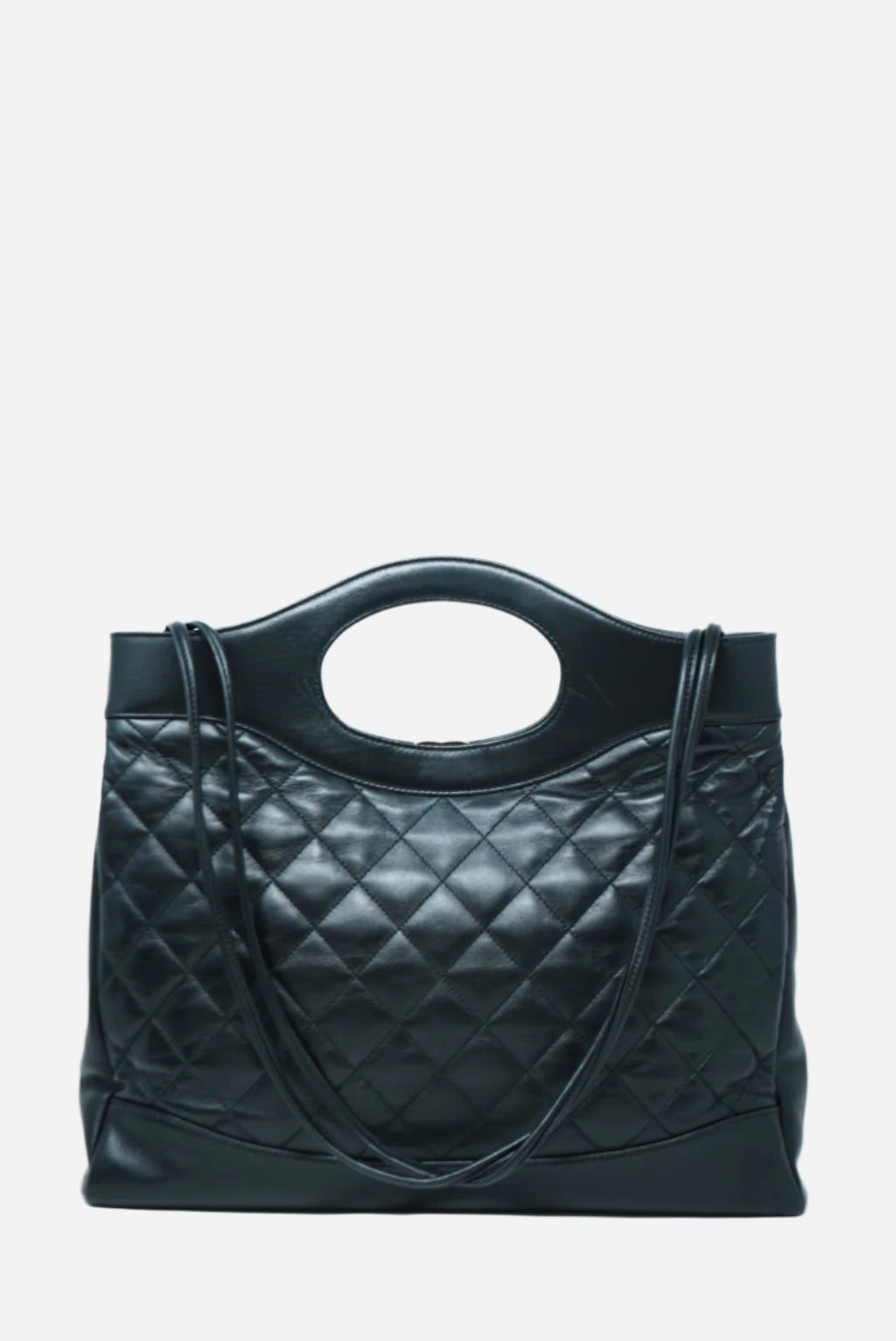 Pre-Owned Chanel Shiny Aged Calfskin Quilted Large 31 bag