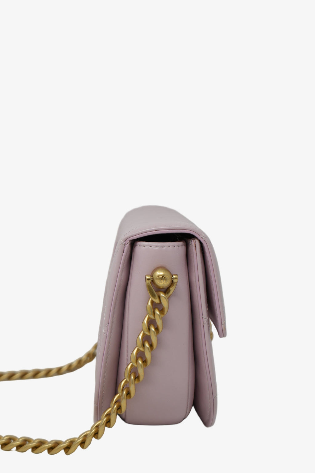 Pre-owned Chanel 2021 Pink Calfskin Round Messenger Bag