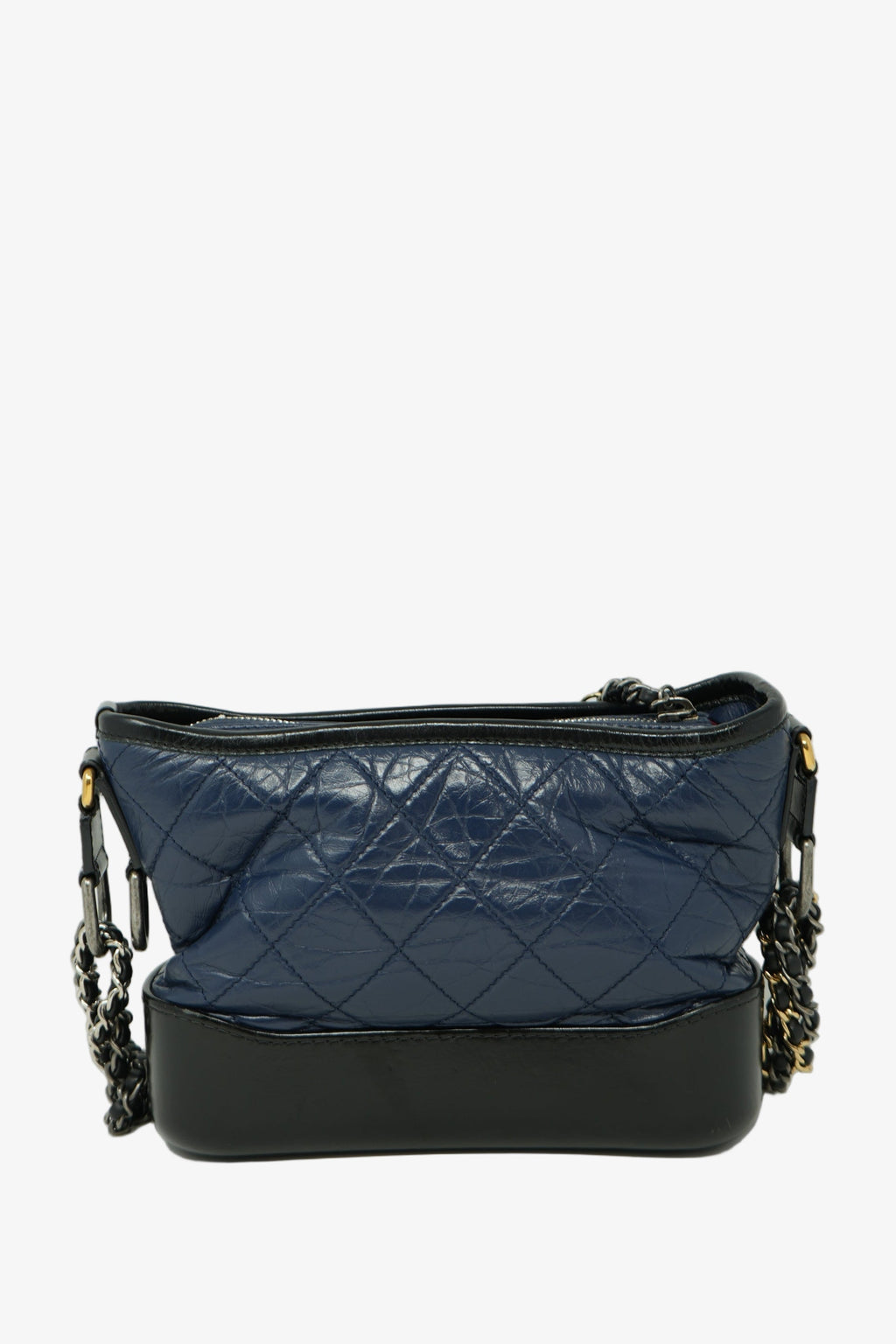 Pre-owned Chanel 2017 Small Navy/Black Gabrielle Hobo Bag