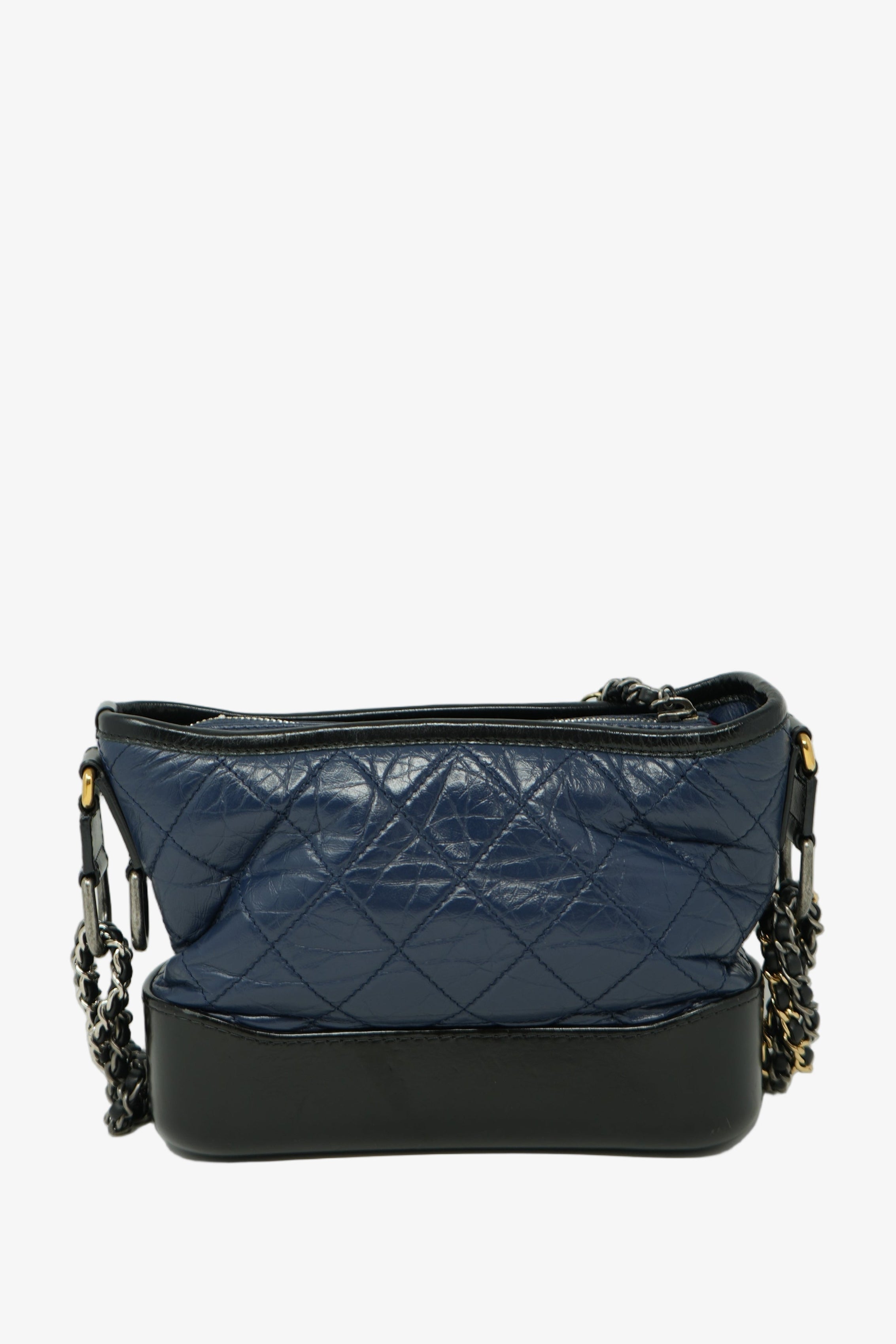 Pre-owned Chanel 2017 Small Navy/Black Gabrielle Hobo Bag