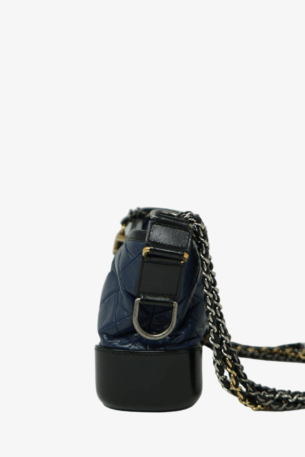 Pre-owned Chanel 2017 Small Navy/Black Gabrielle Hobo Bag