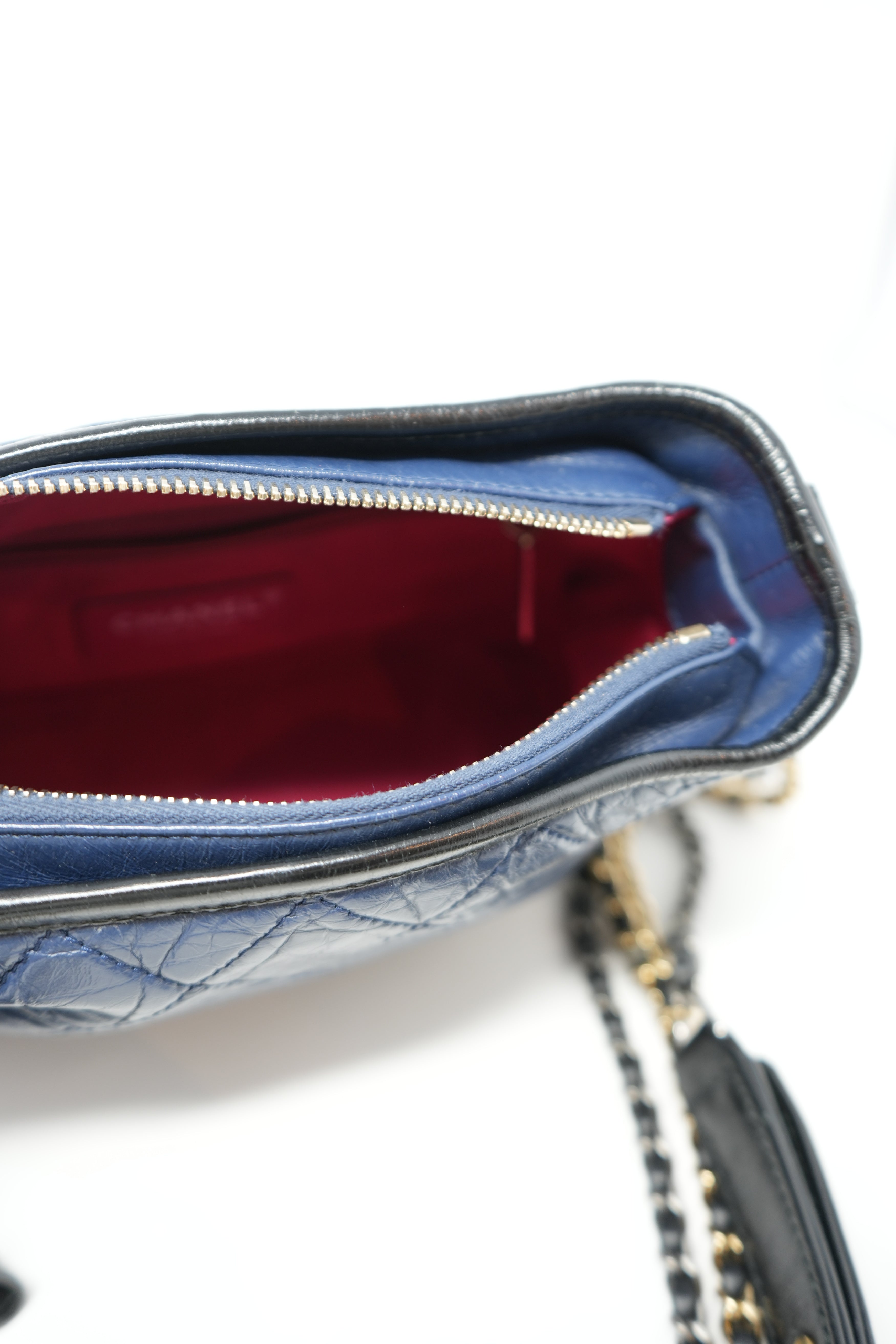 Pre-owned Chanel 2017 Small Navy/Black Gabrielle Hobo Bag