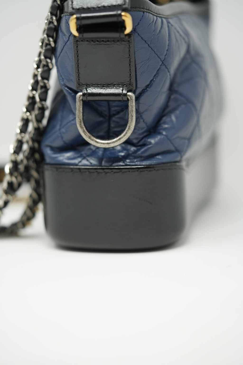 Pre-owned Chanel 2017 Small Navy/Black Gabrielle Hobo Bag