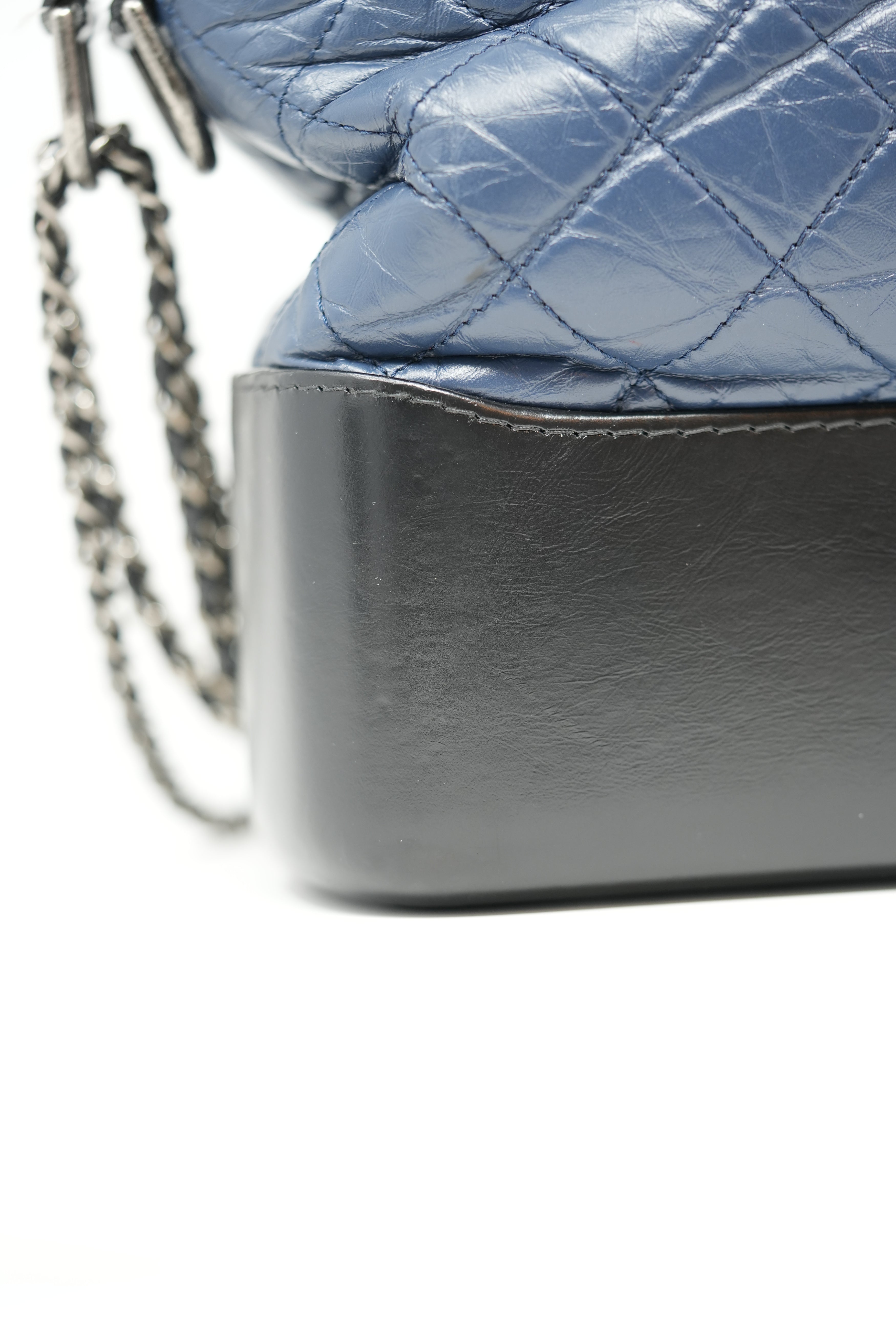Pre-owned Chanel Gabrielle Hobo Medium Blue