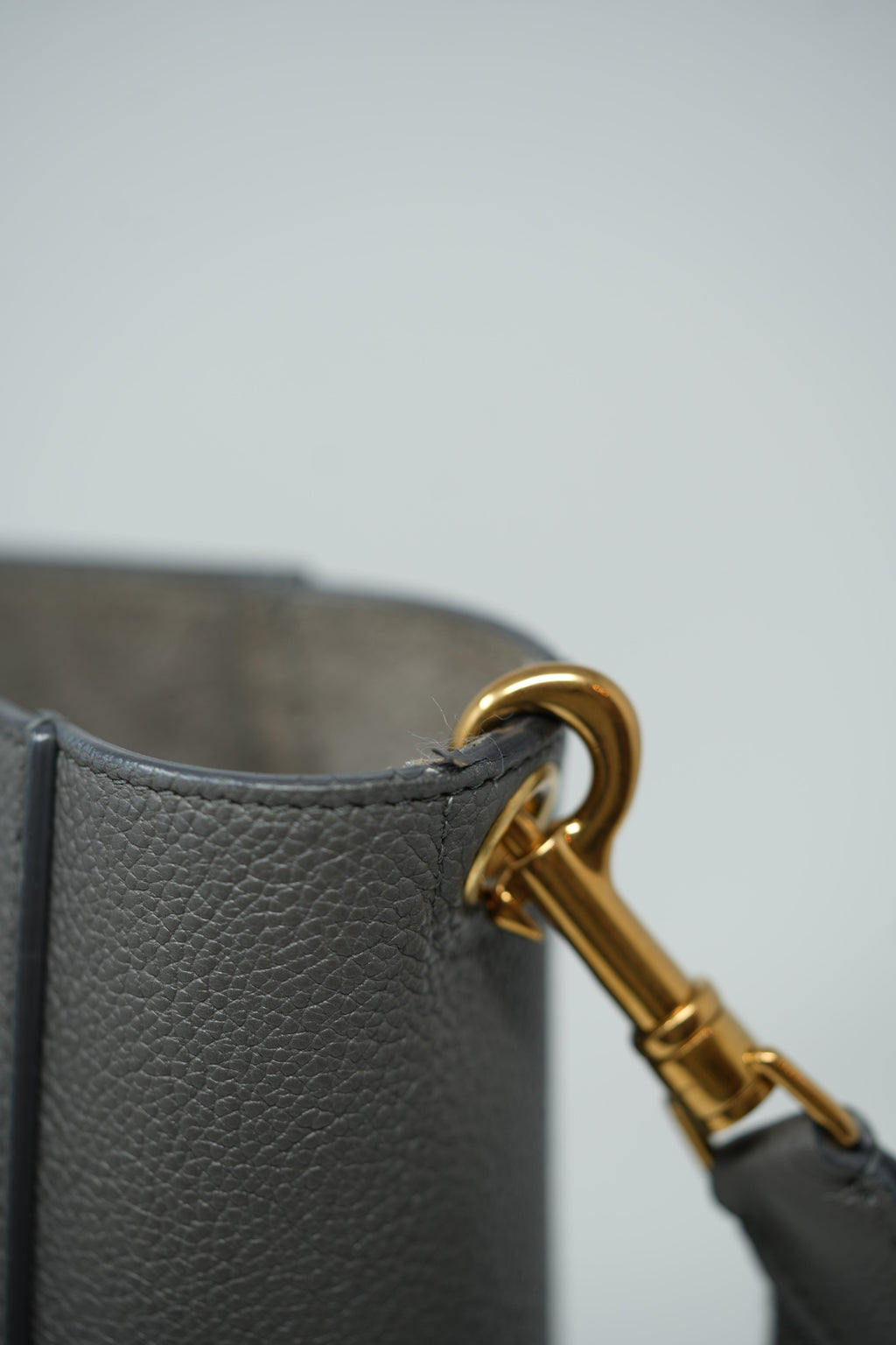 Celine Small Leather Sangle Bucket Bag