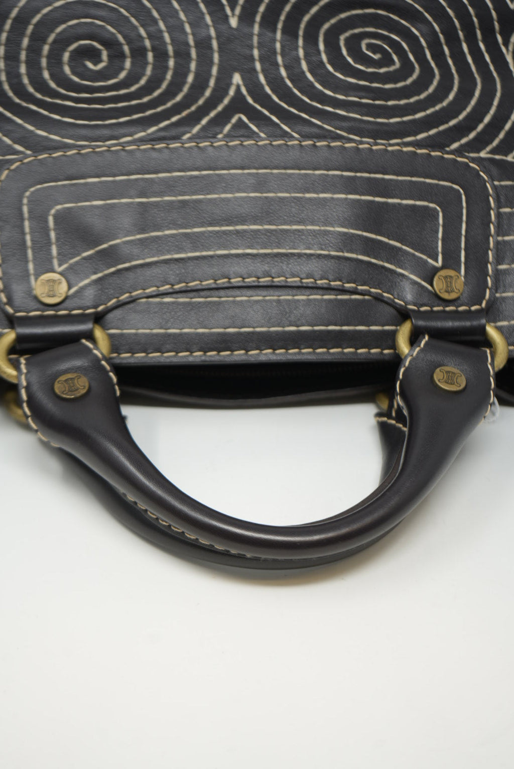 Celine Vintage Brown Leather Handbag