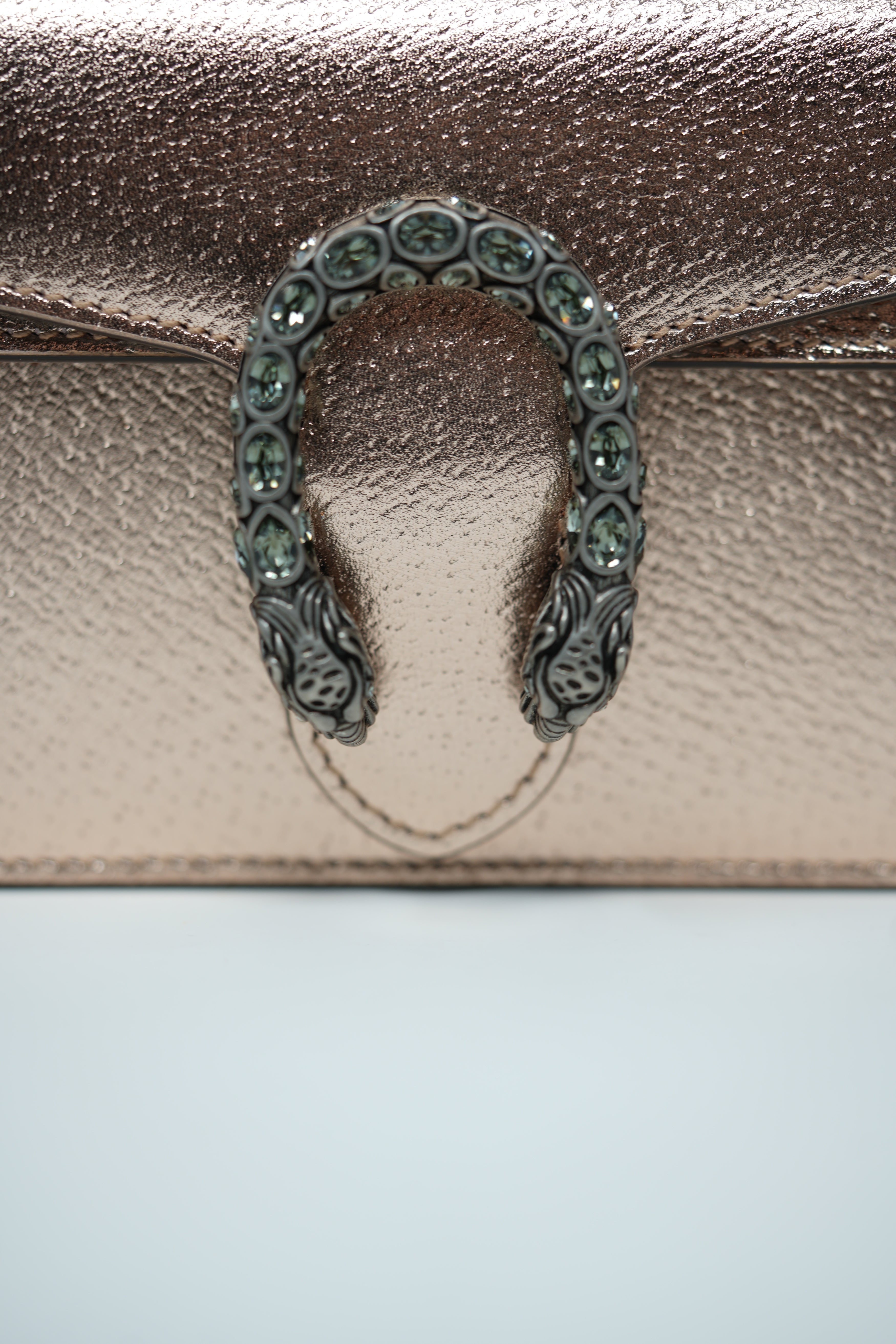 Gucci Gold Metallic Leather Dionysus Mini Bag