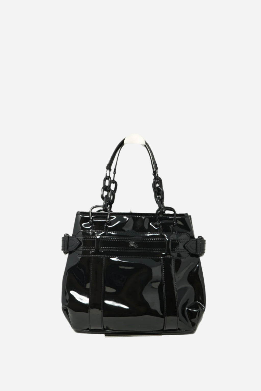 Burberry Patent Calfskin Chain Tote