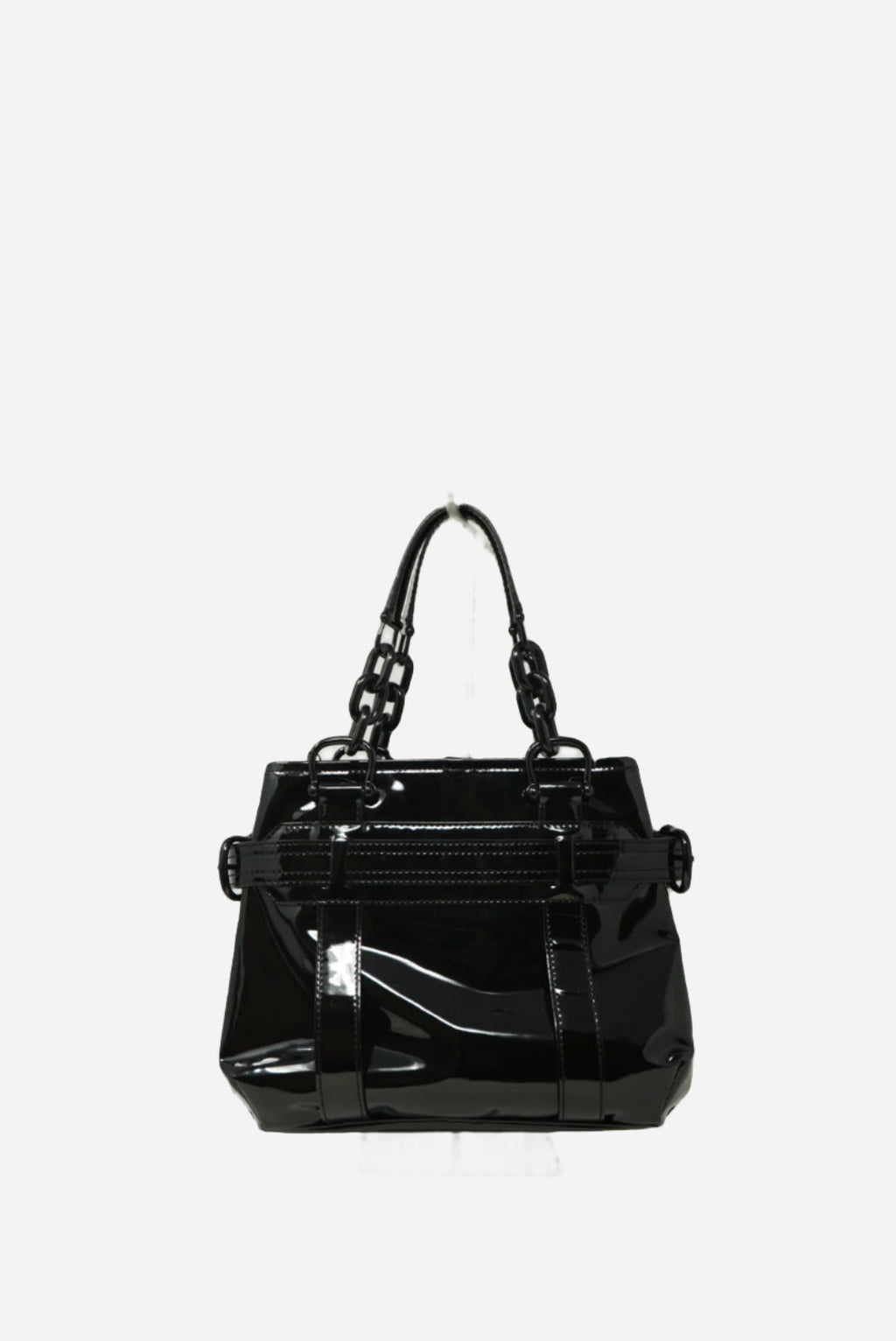 Burberry Patent Calfskin Chain Tote