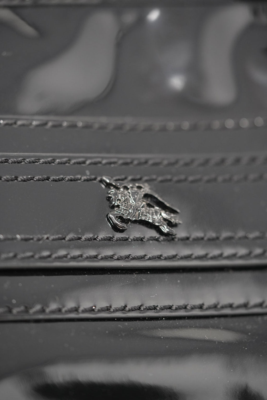 Burberry Patent Calfskin Chain Tote