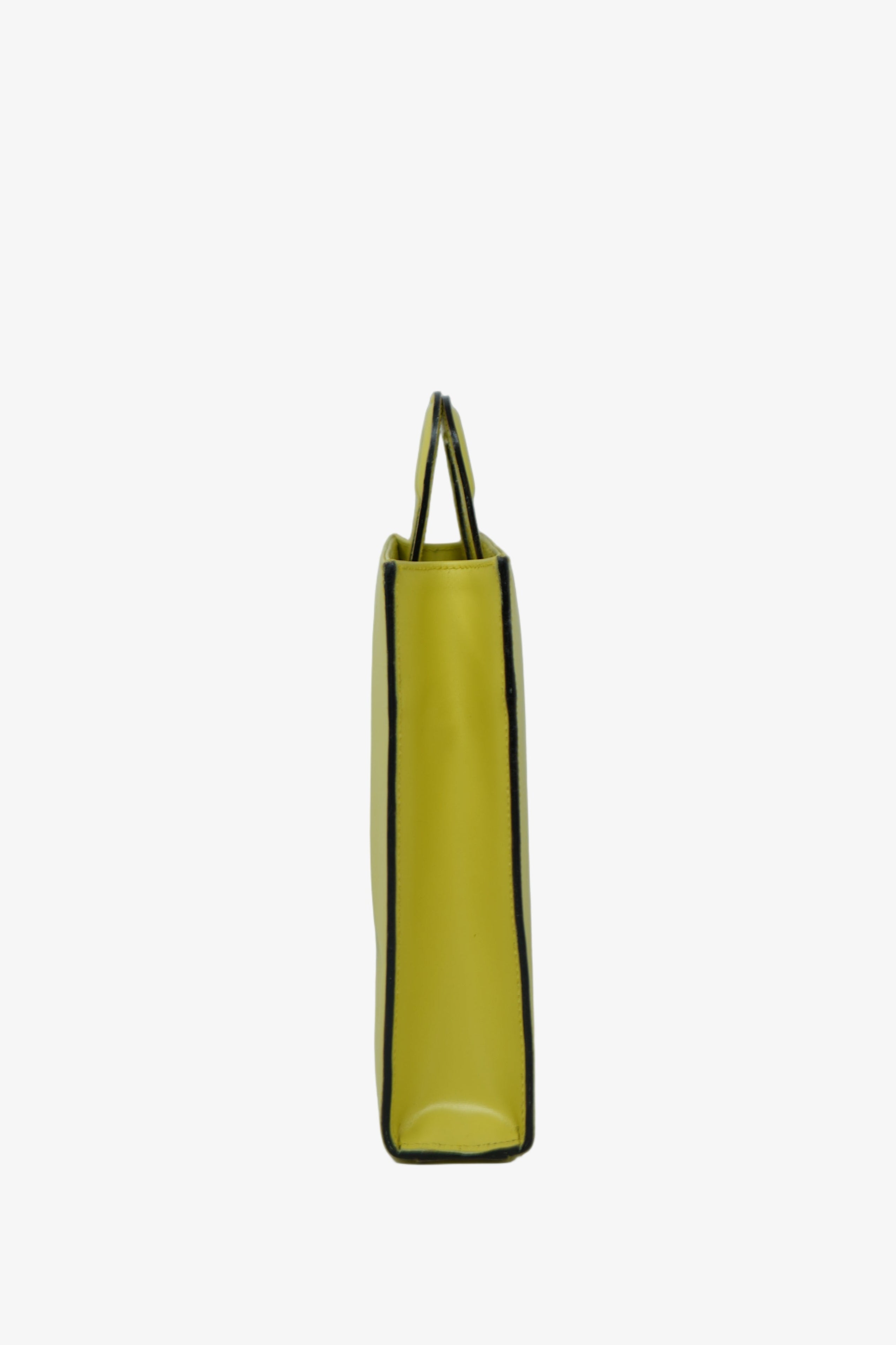Gucci Yellow Leather Top Handle Bag