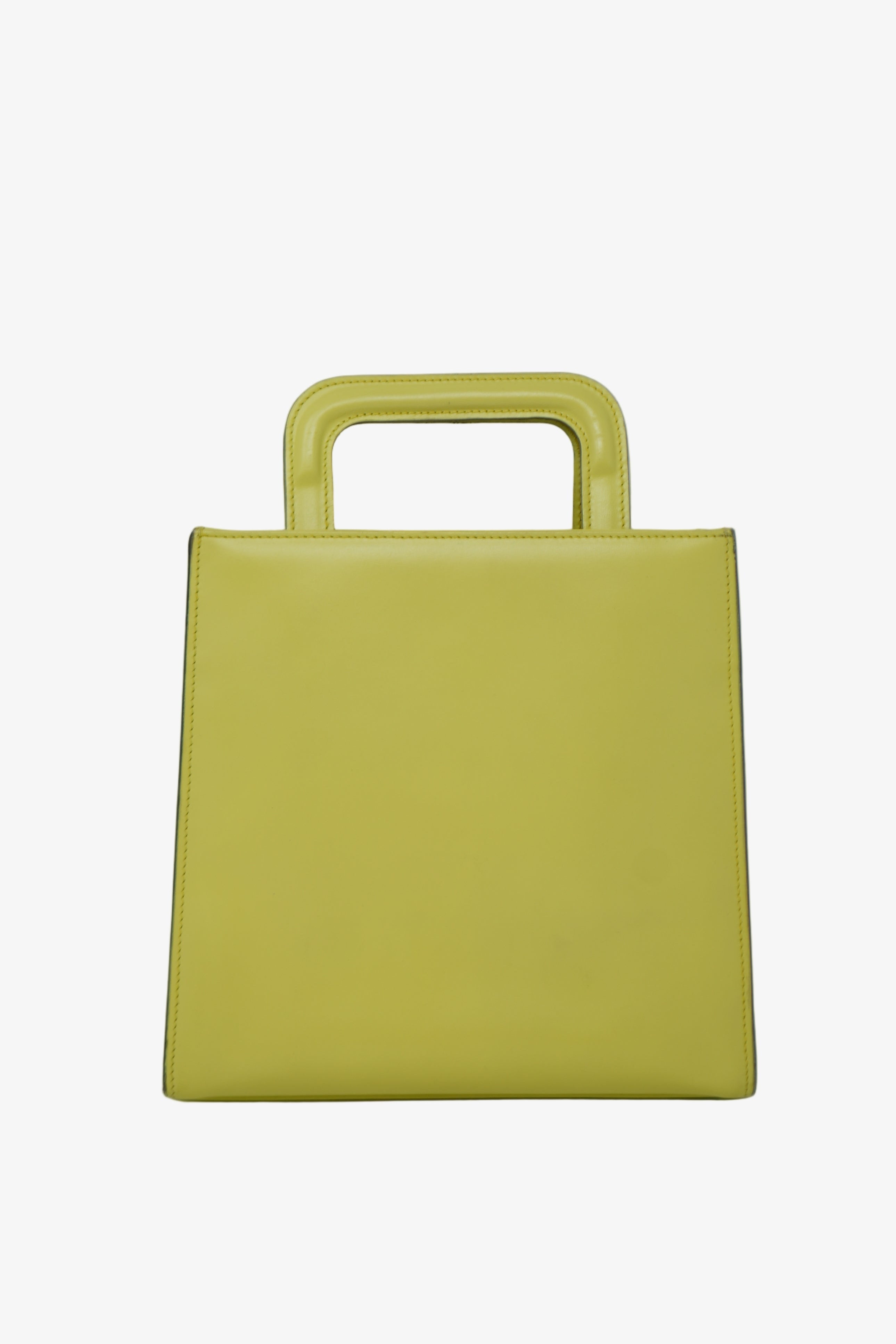 Gucci Yellow Leather Top Handle Bag