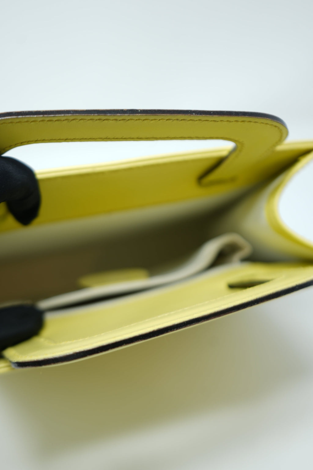 Gucci Yellow Leather Top Handle Bag