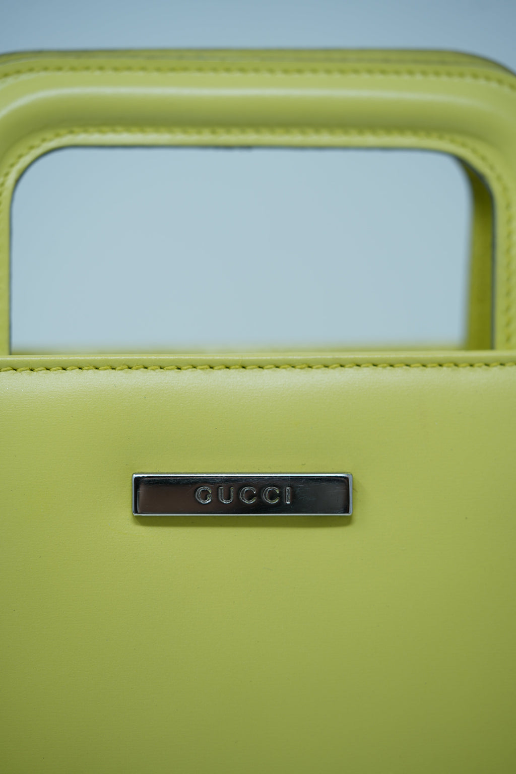 Gucci Yellow Leather Top Handle Bag
