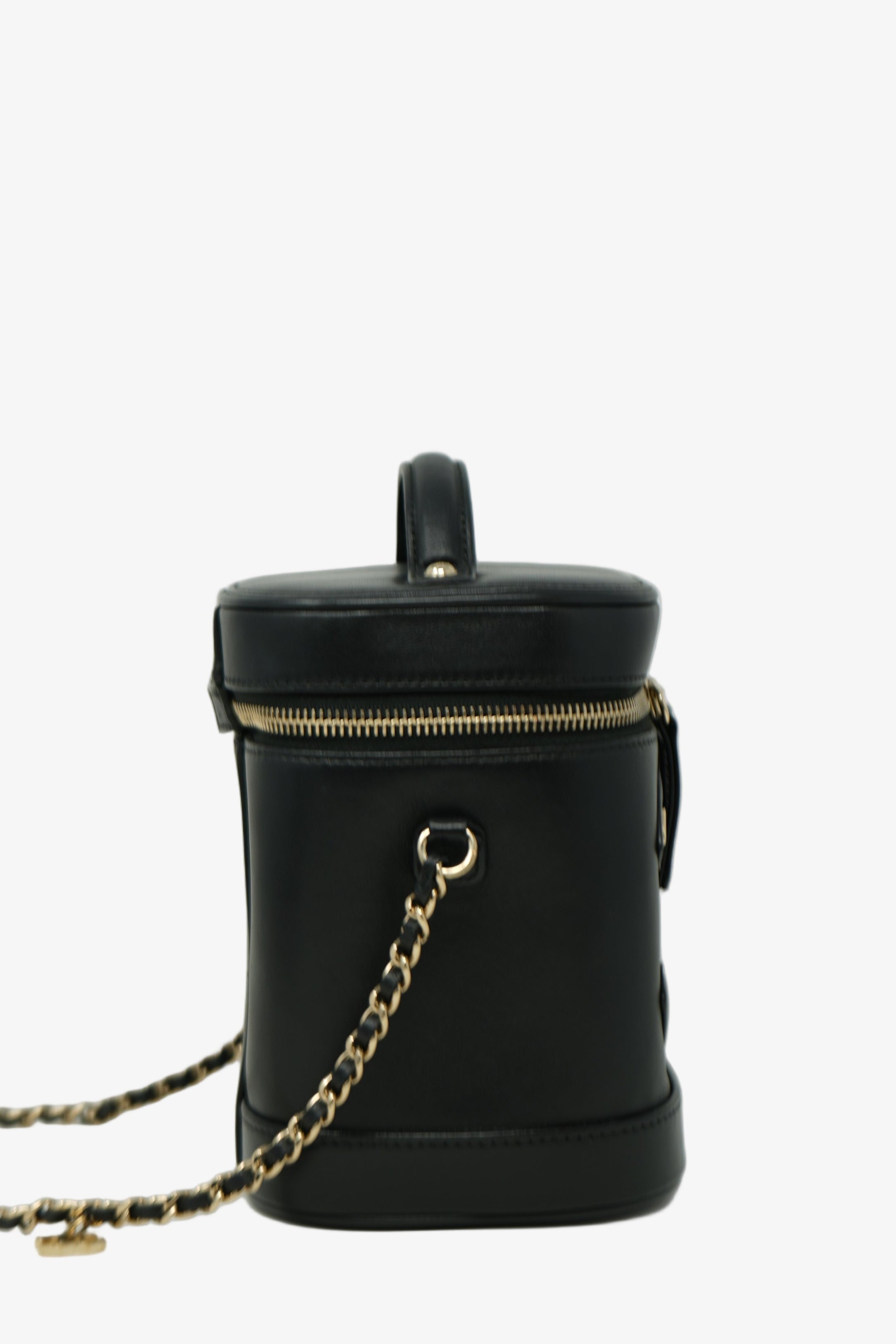 Pre-Owned Chanel 2019–2020 Black Lambskin Timeless Vanity Case
