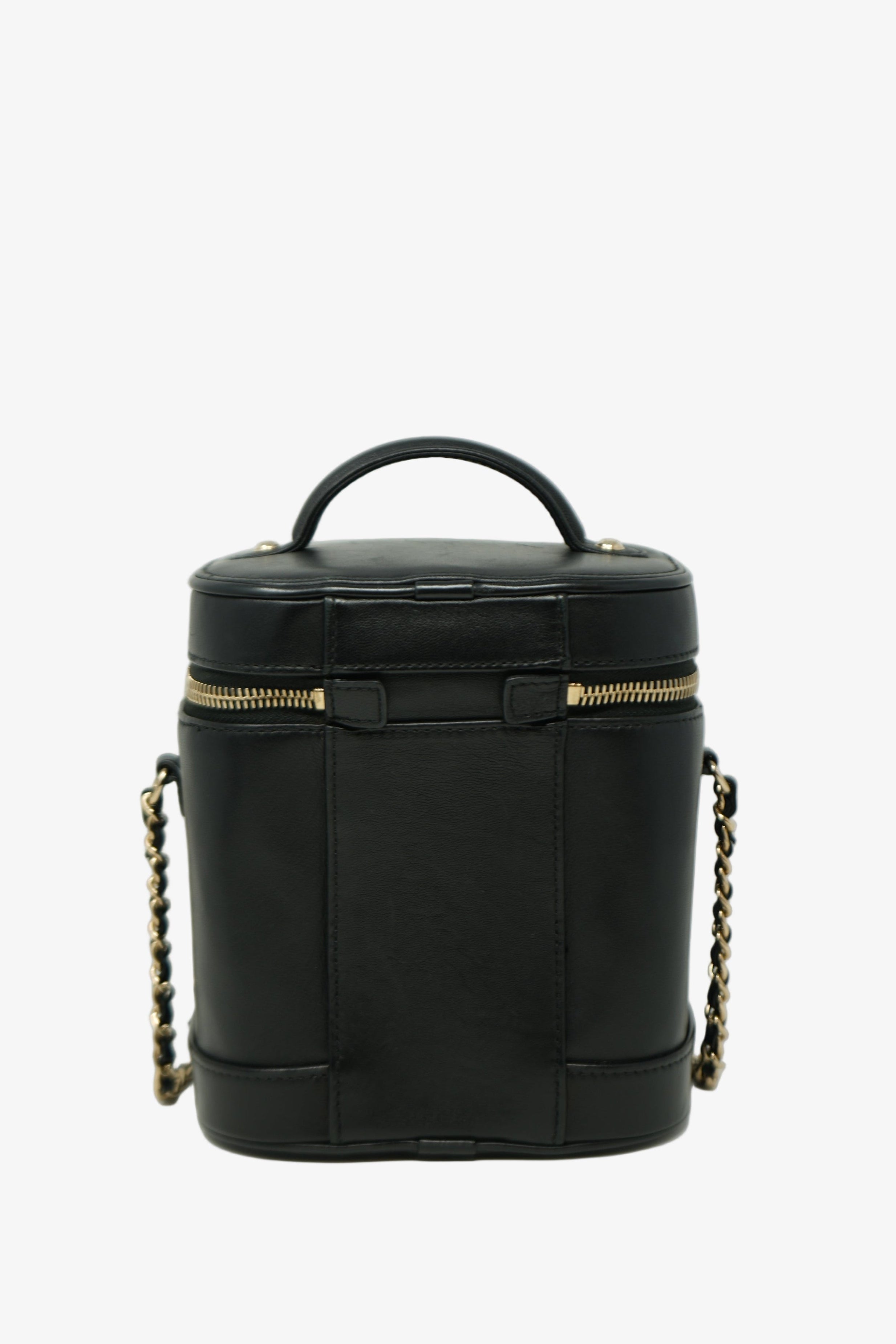 Pre-Owned Chanel 2019–2020 Black Lambskin Timeless Vanity Case