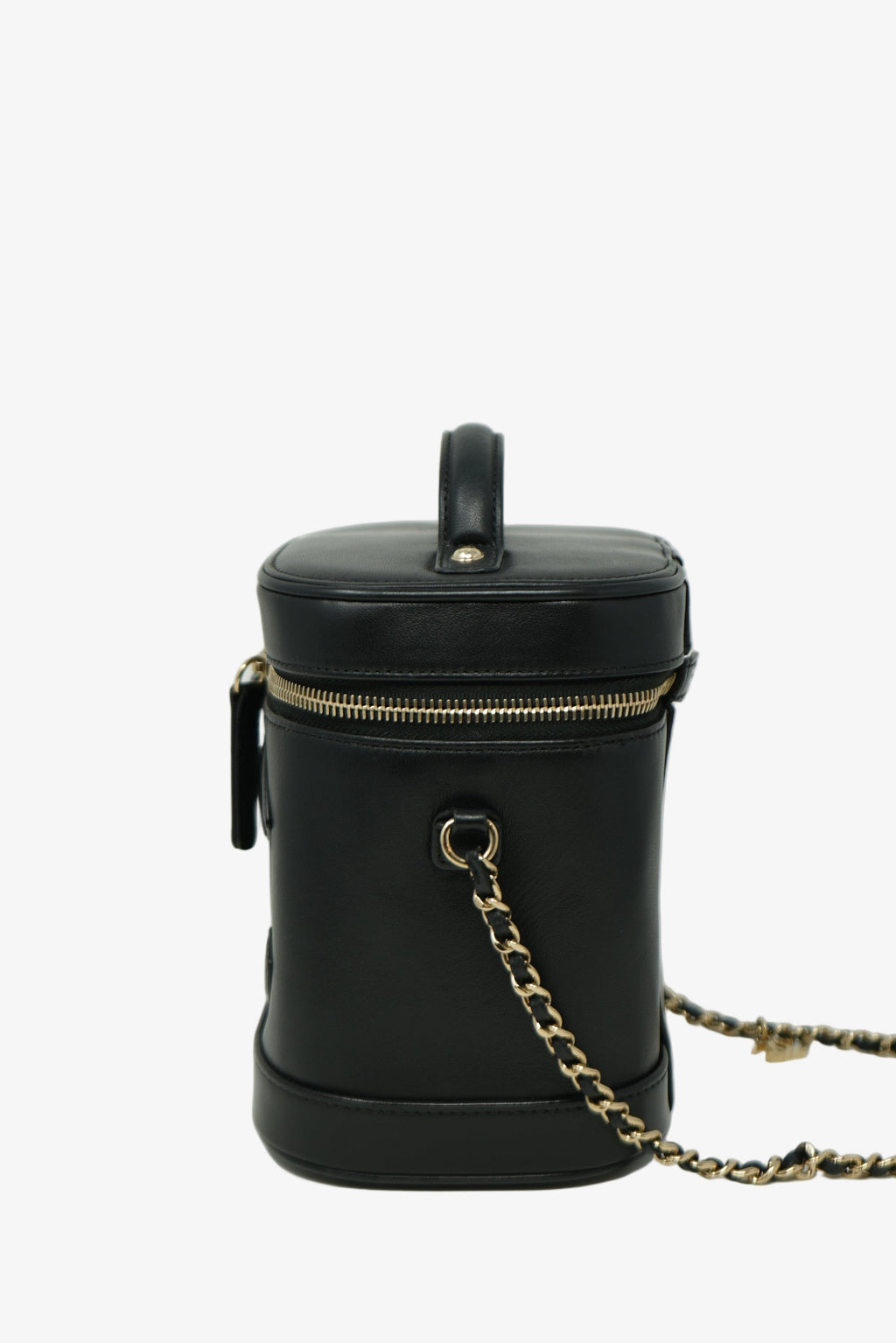 Pre-Owned Chanel 2019–2020 Black Lambskin Timeless Vanity Case