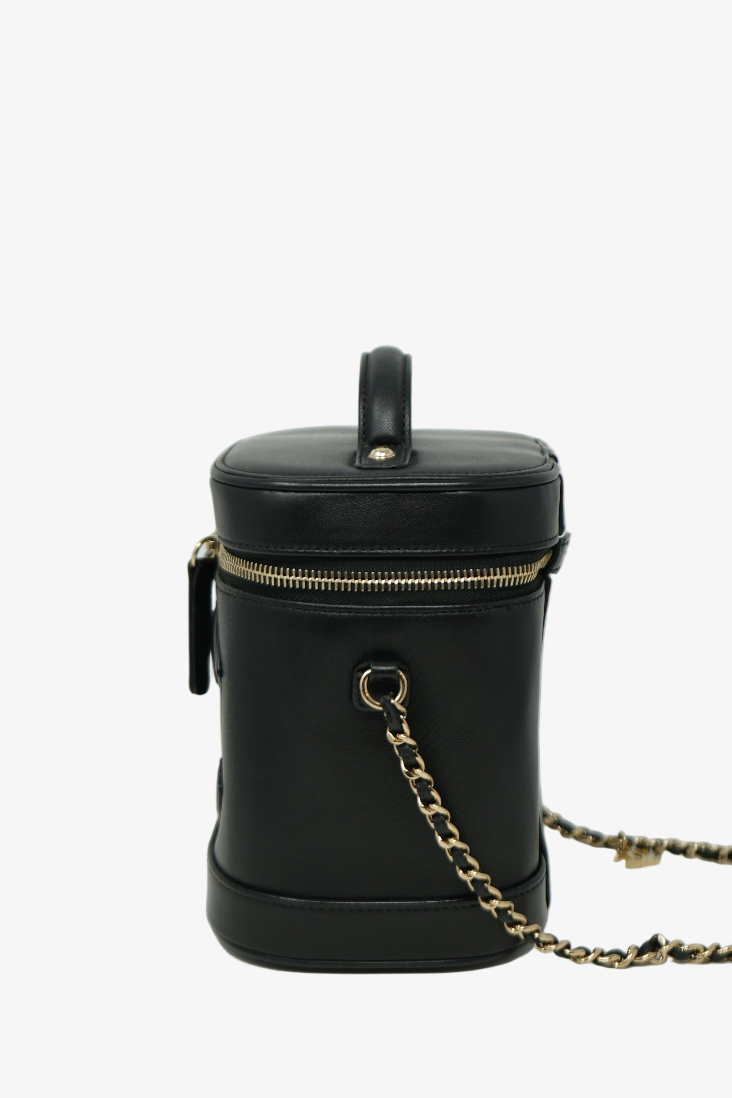 Pre-Owned Chanel 2019–2020 Black Lambskin Timeless Vanity Case
