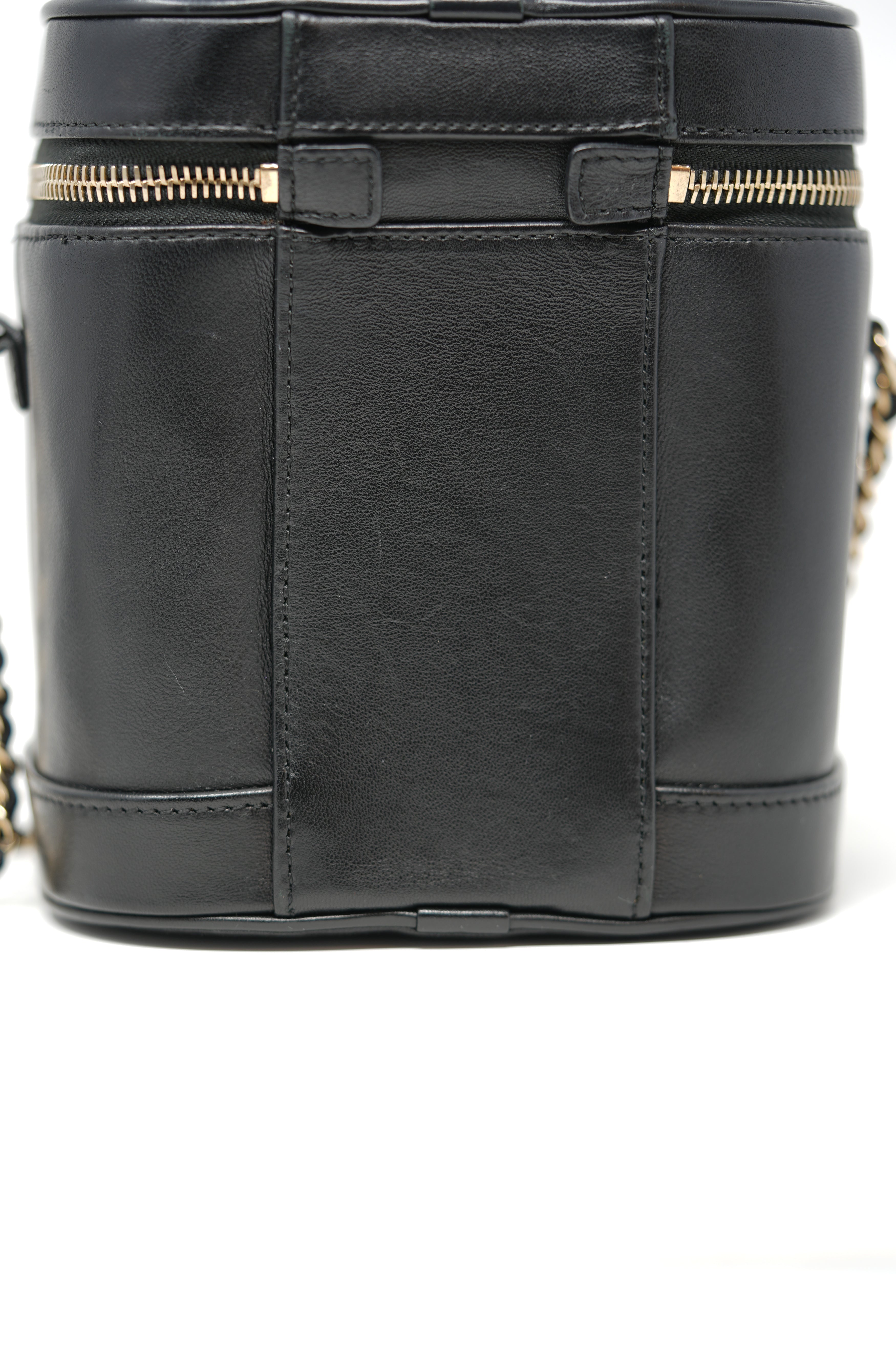 Pre-Owned Chanel 2019–2020 Black Lambskin Timeless Vanity Case