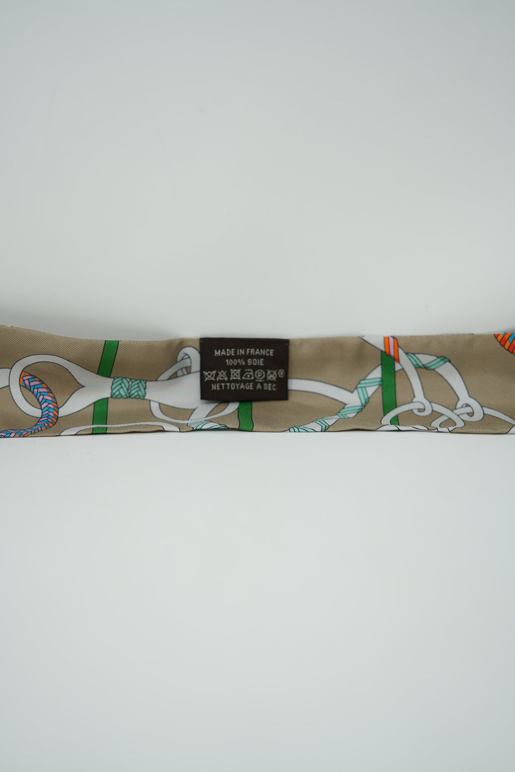Hermes Twilly Scarf Beige
