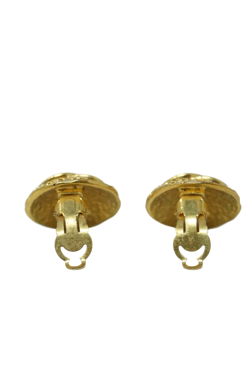 Pre-Owned Chanel 1995 Round CC Earrings Clip-On
