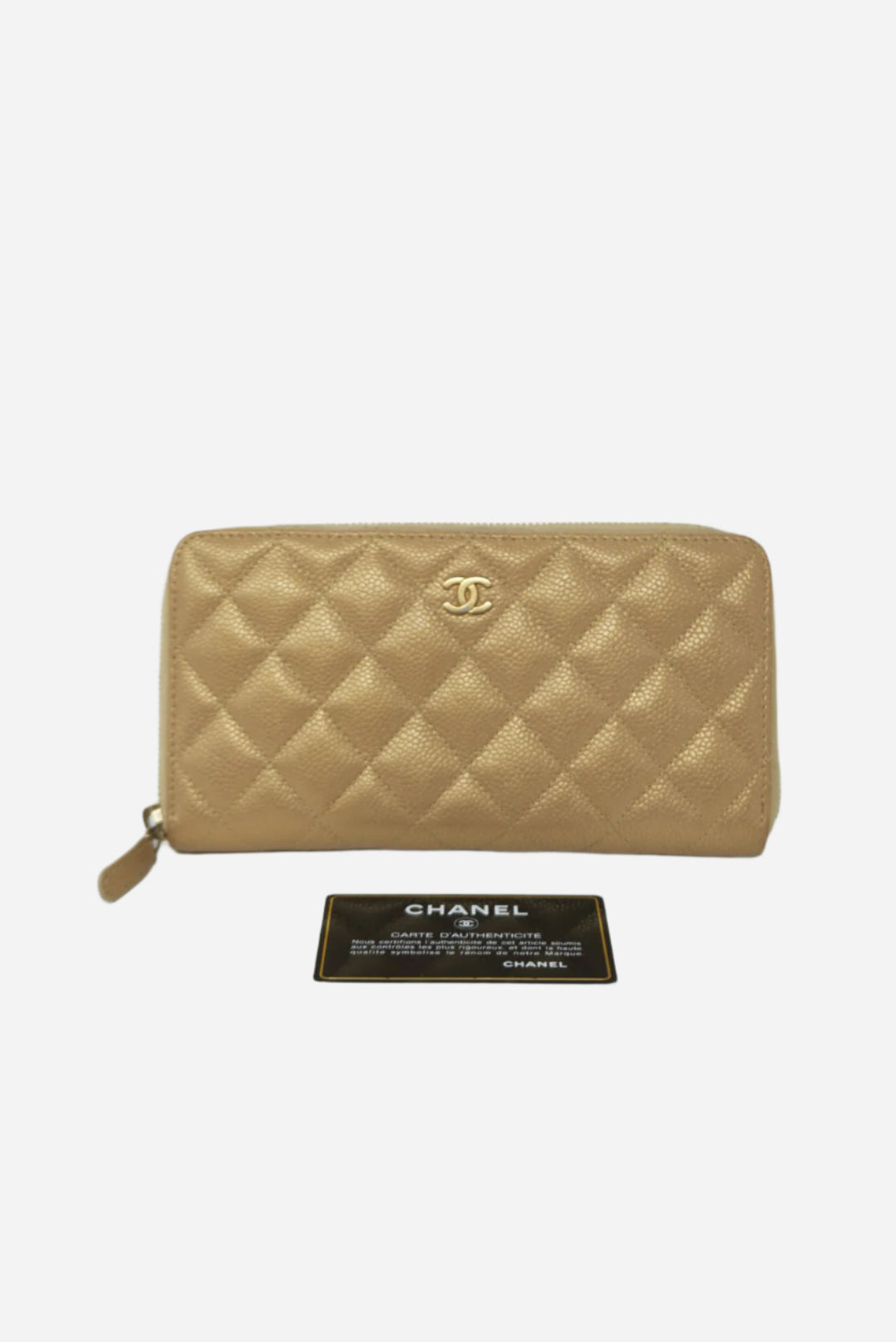 Pre-Owned Chanel 2014-2015 Caviar Long Wallet