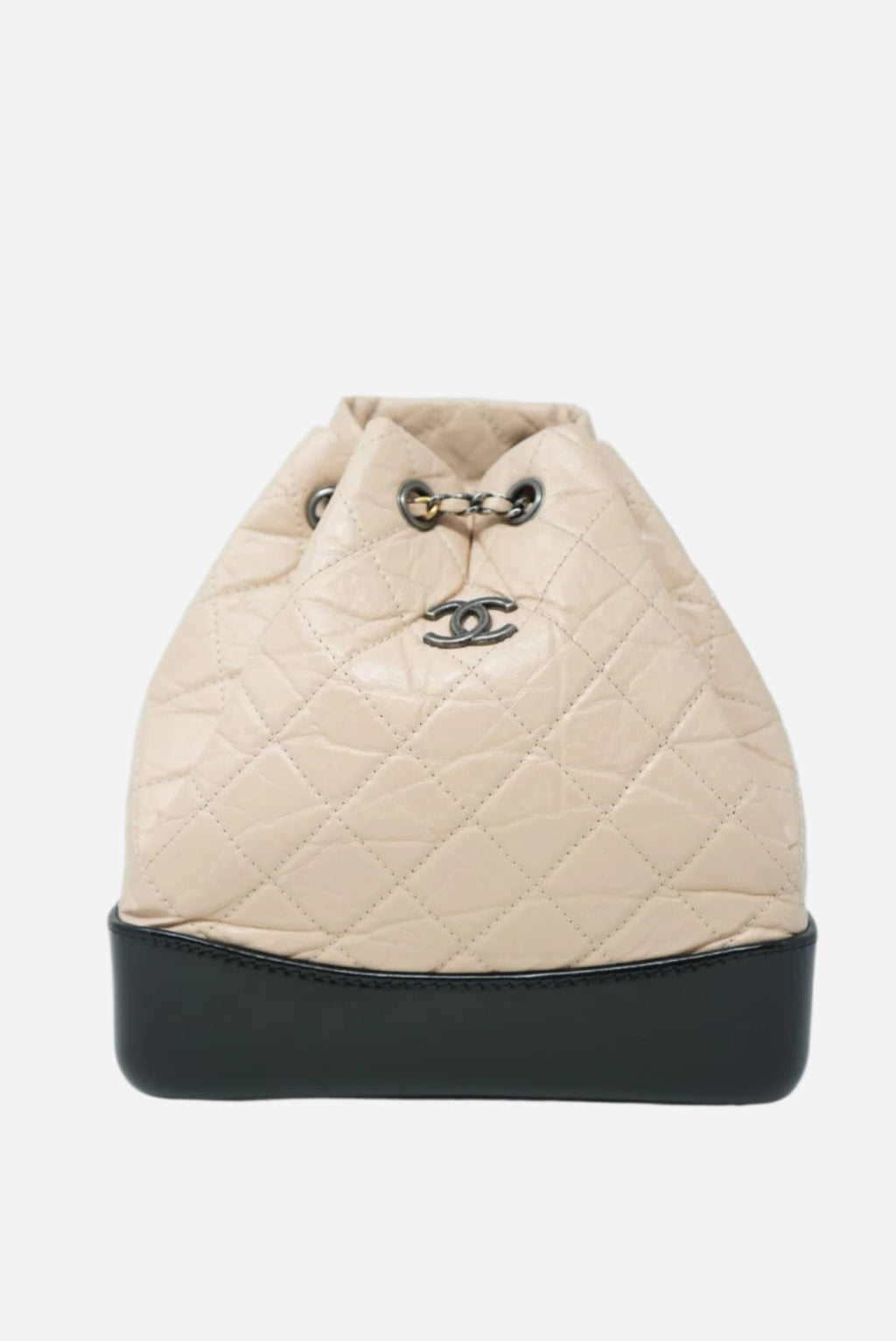 Pre-Owned CHANEL'S GABRIELLE Backpack Beige&Black