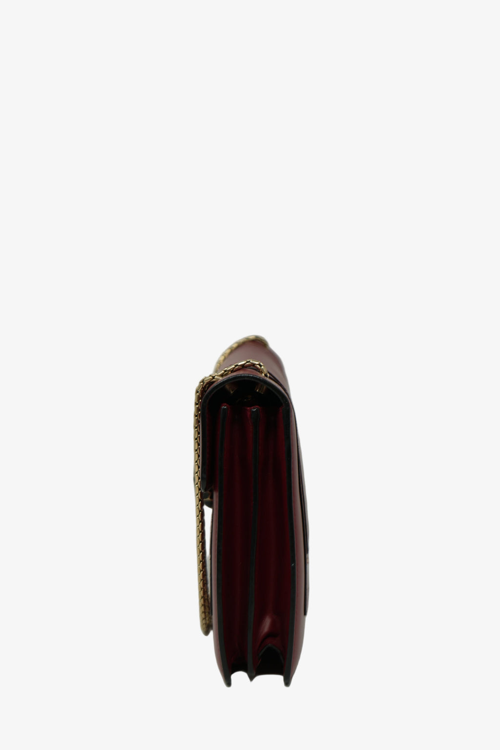 BVLGARI Red Leather Medium Serpenti Forever Shoulder Bag