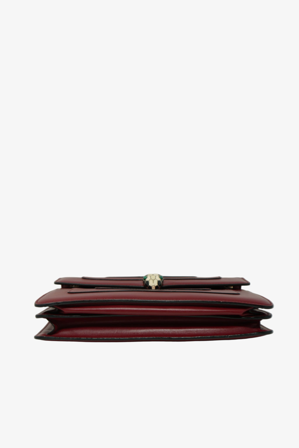 BVLGARI Red Leather Medium Serpenti Forever Shoulder Bag