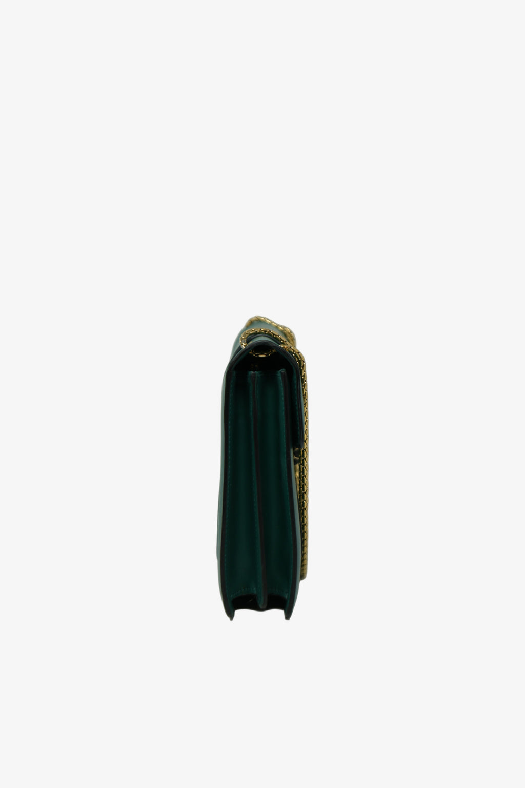 BVLGARI Green Leather Medium Serpenti Forever Shoulder Bag
