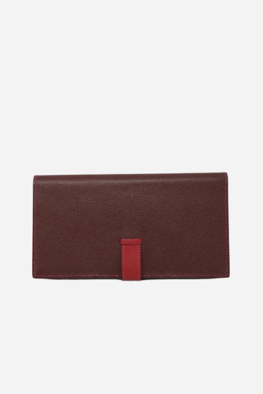 Hermes 2015 Red Espom Leather Bearn Wallet