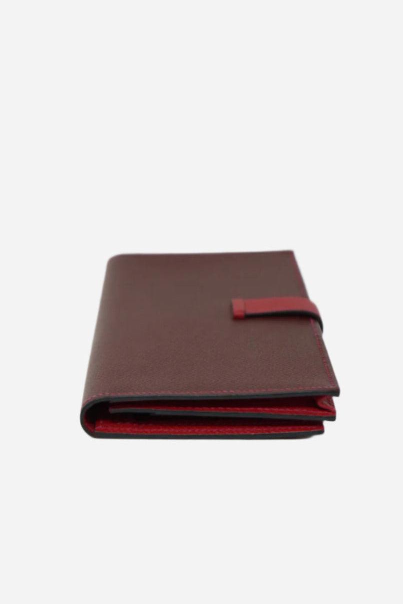 Hermes 2015 Red Espom Leather Bearn Wallet