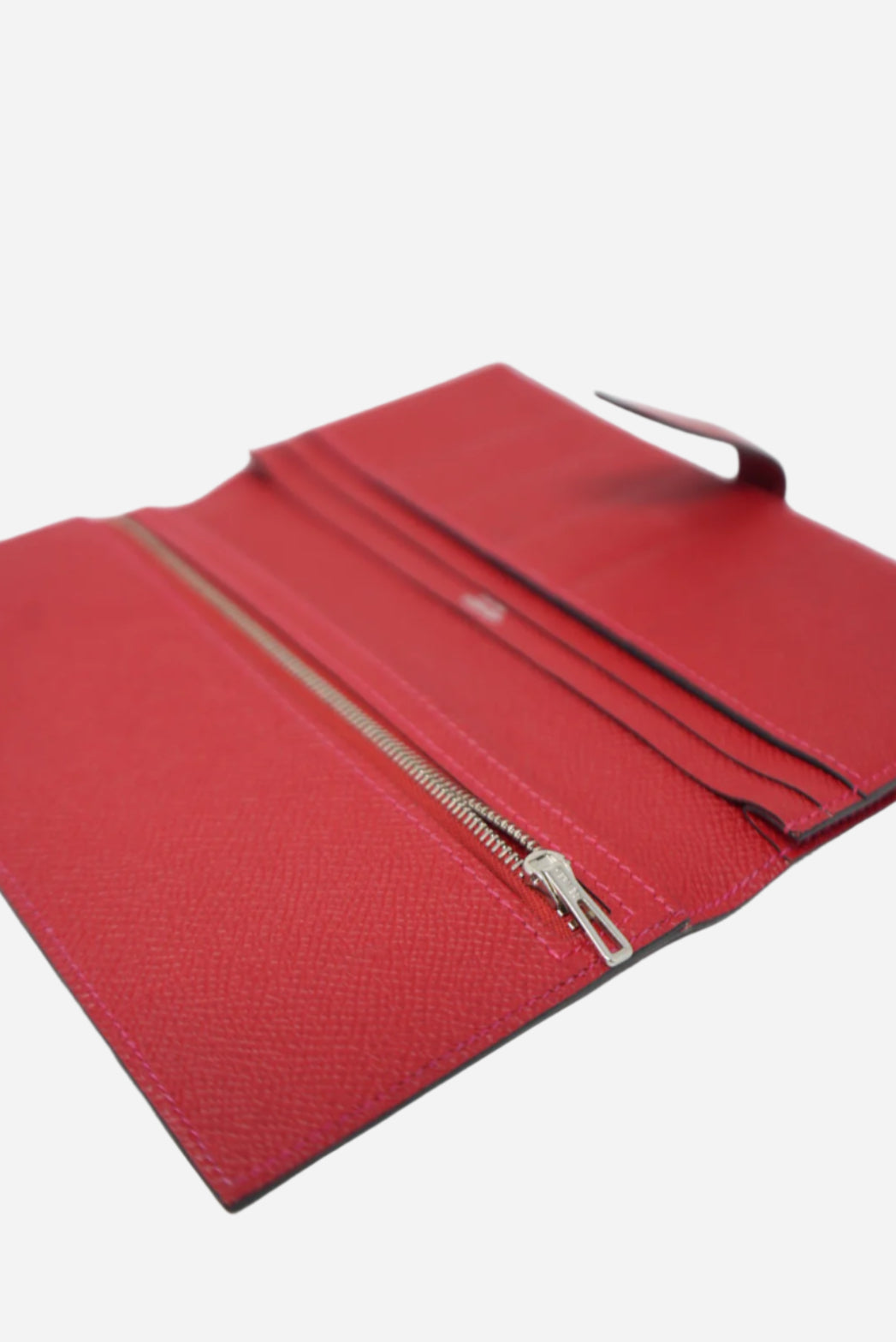 Hermes 2015 Red Espom Leather Bearn Wallet