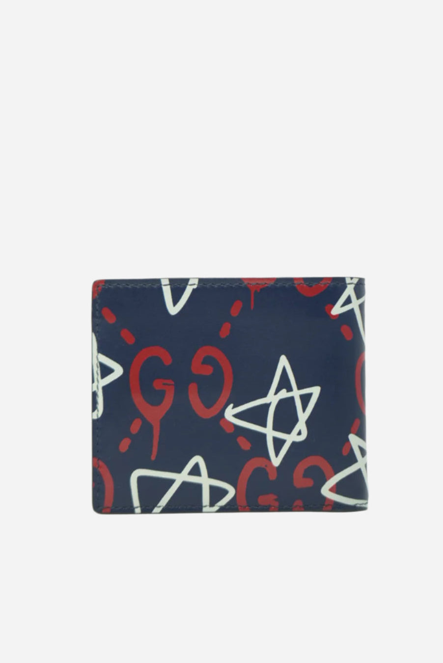 Gucci Pattern Wallet Blue Leather