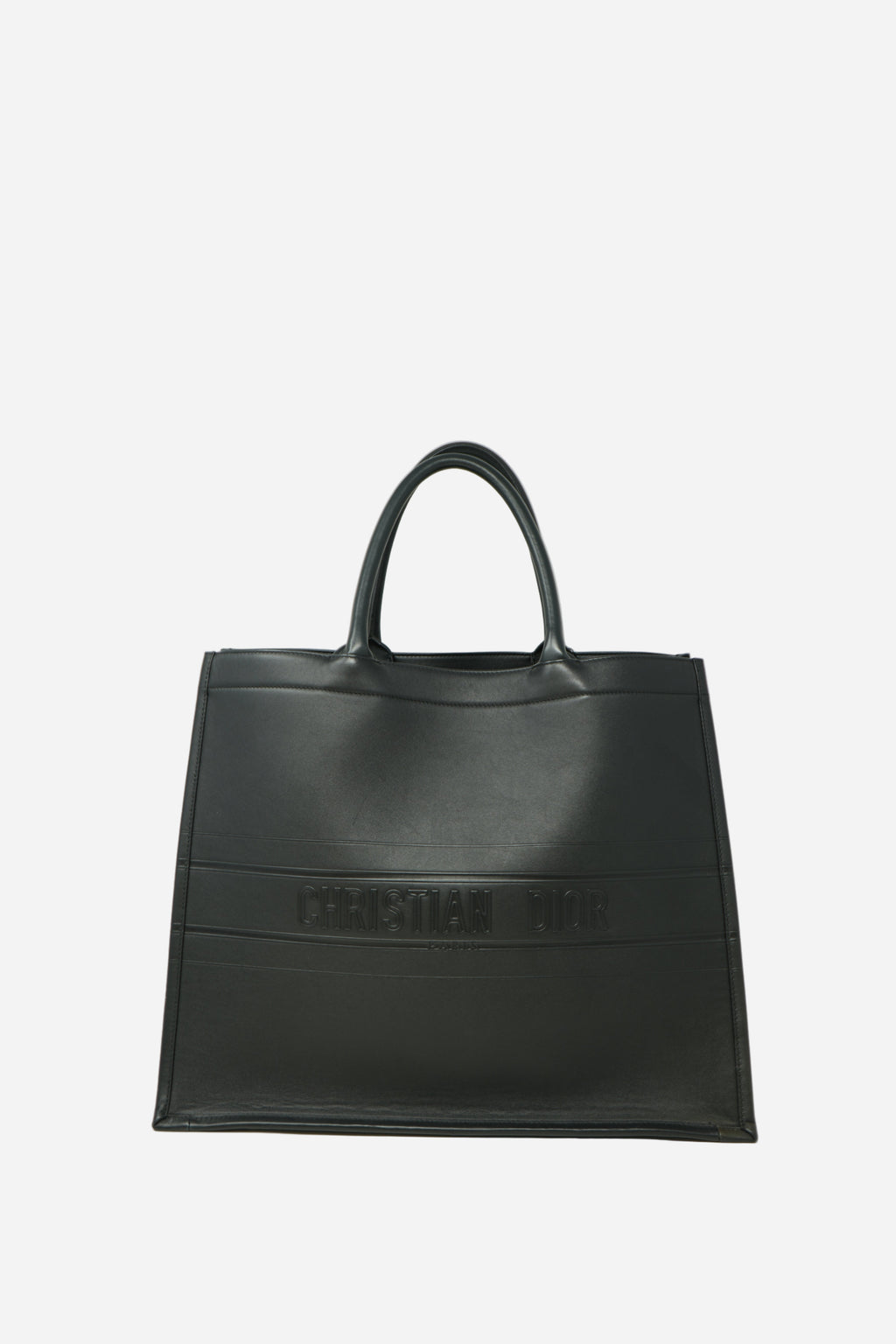 Dior Black Leather Large Book Tote