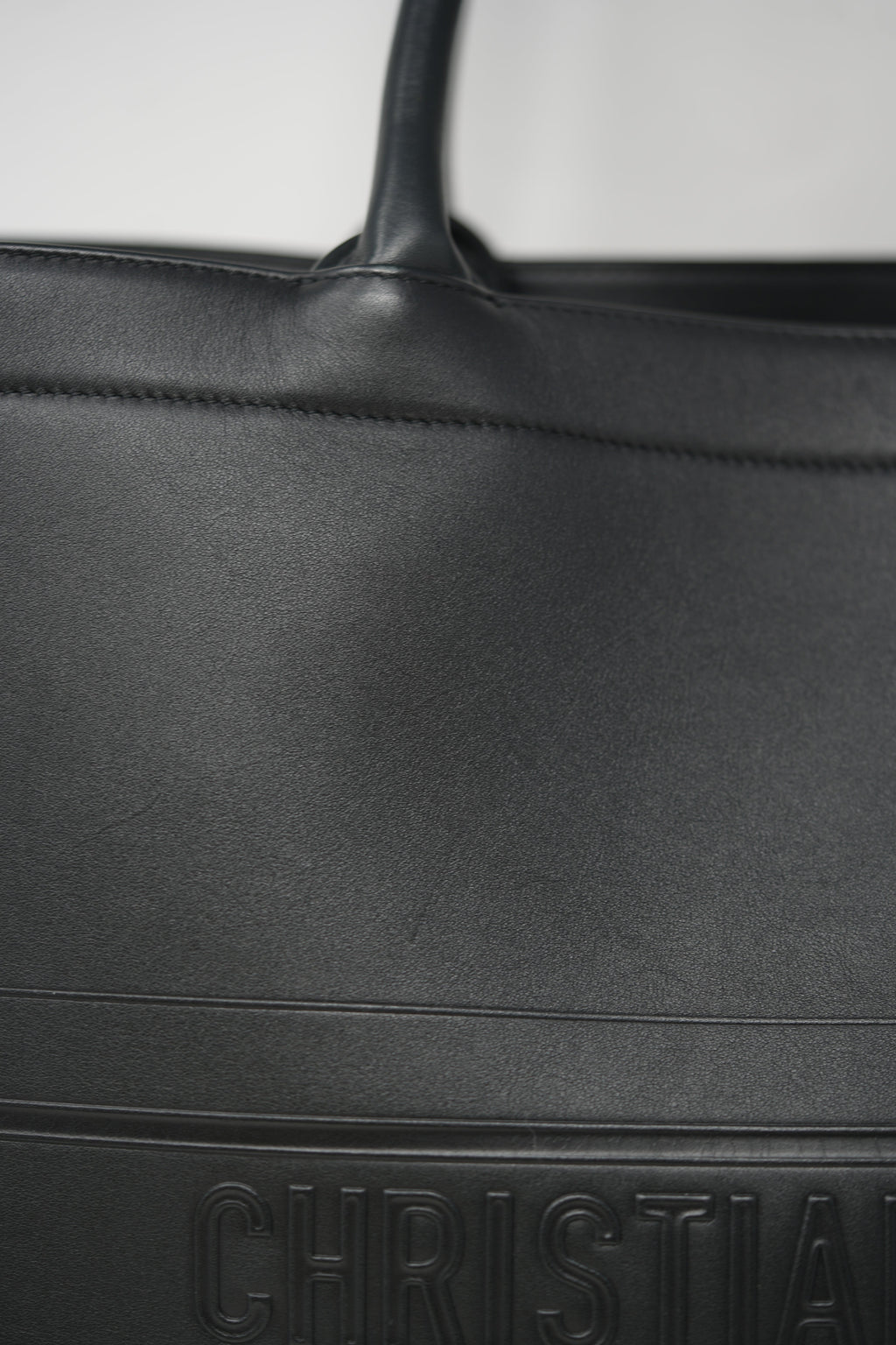Dior Black Leather Large Book Tote