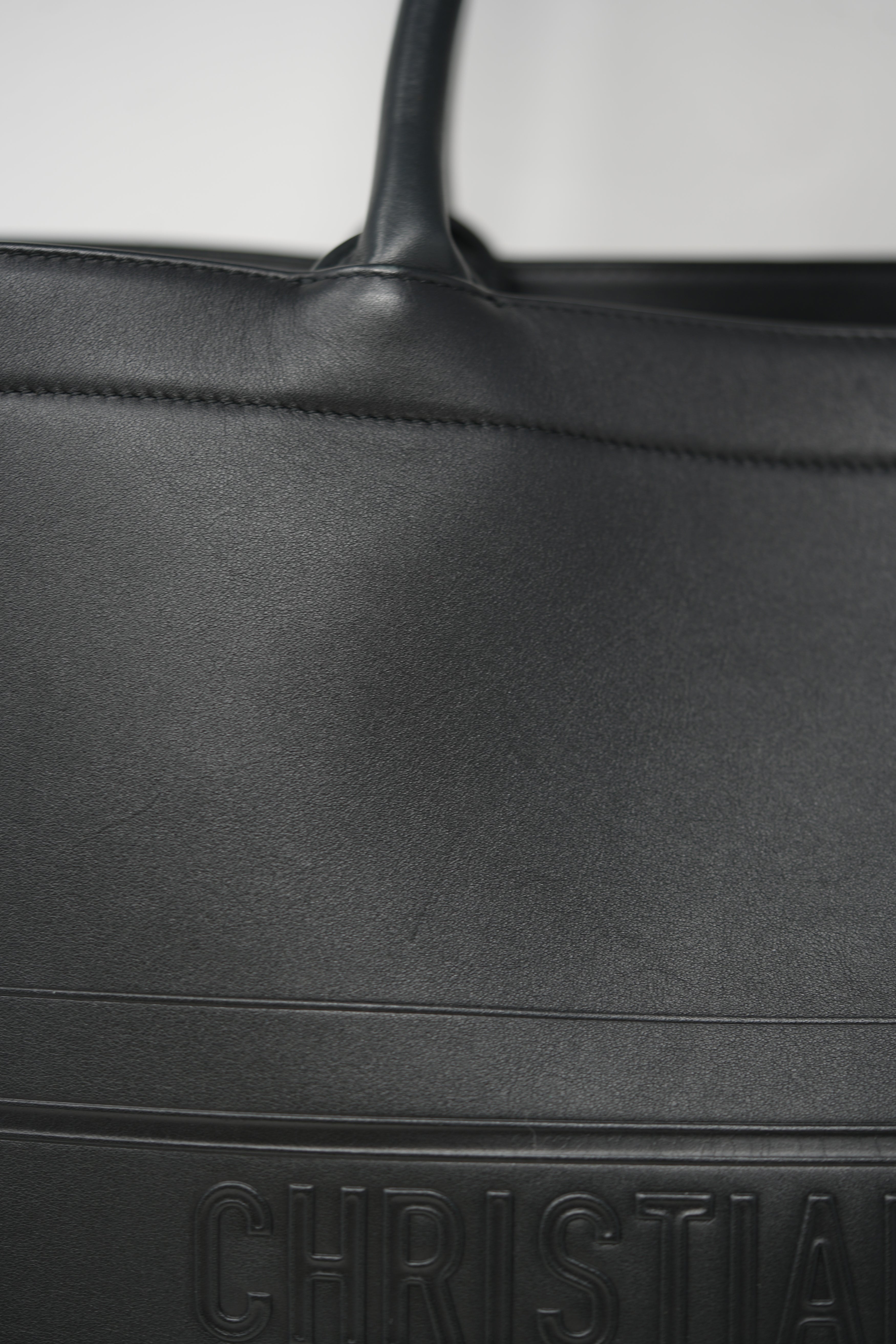 Dior Black Leather Large Book Tote
