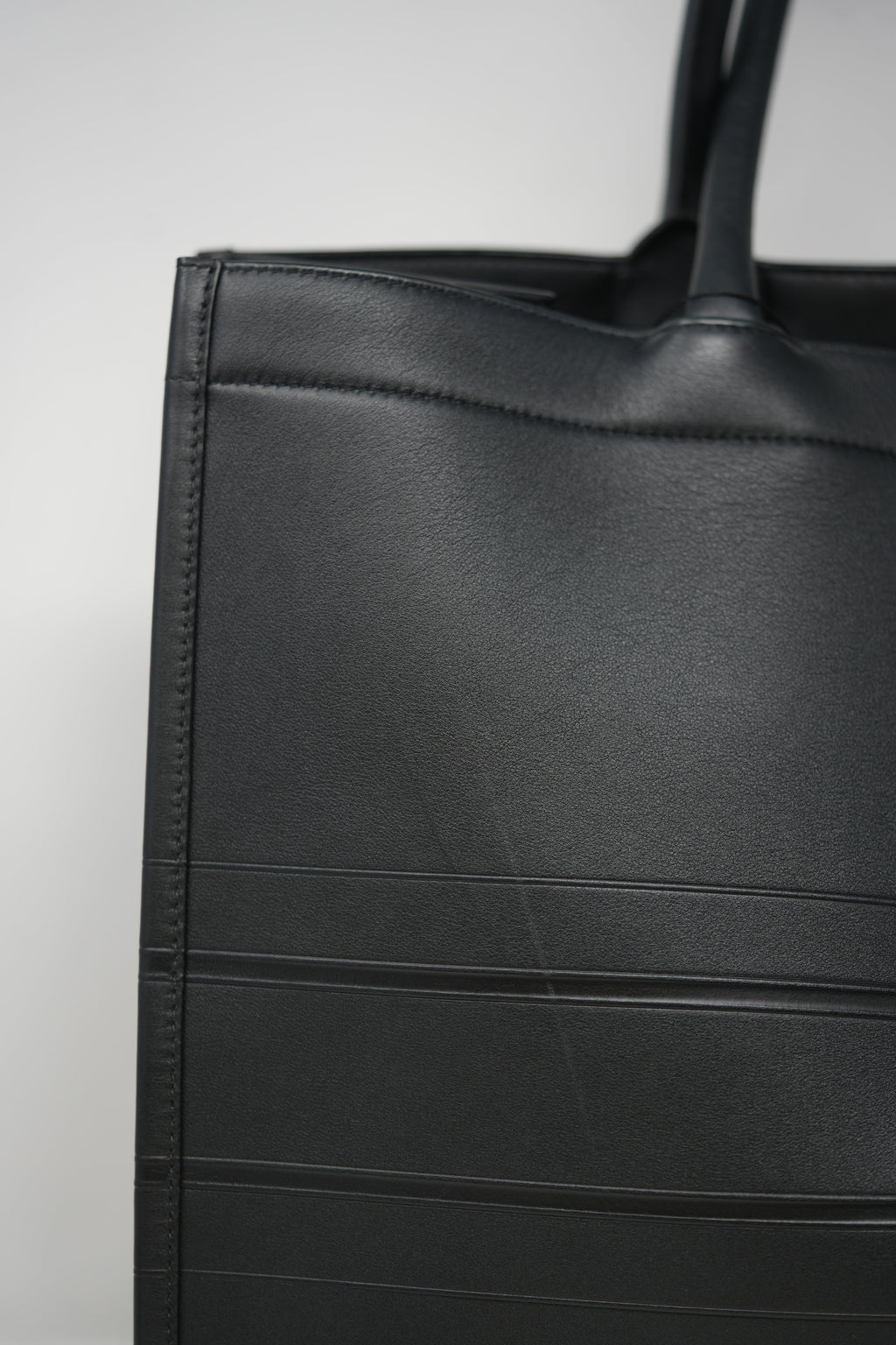 Dior Black Leather Large Book Tote
