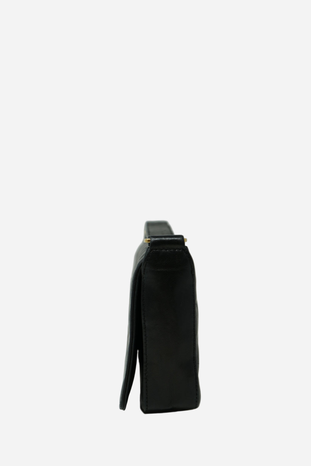 Pre-Owned 2003–2004 Chanel Black Calfskin/Lambskin Chocolate Bar Shoulder Bag