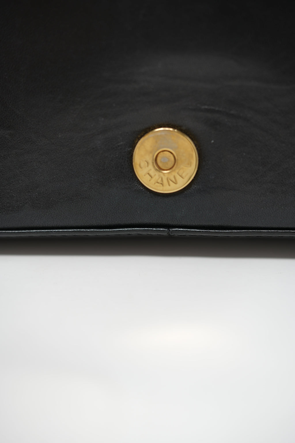 Pre-Owned 2003–2004 Chanel Black Calfskin/Lambskin Chocolate Bar Shoulder Bag