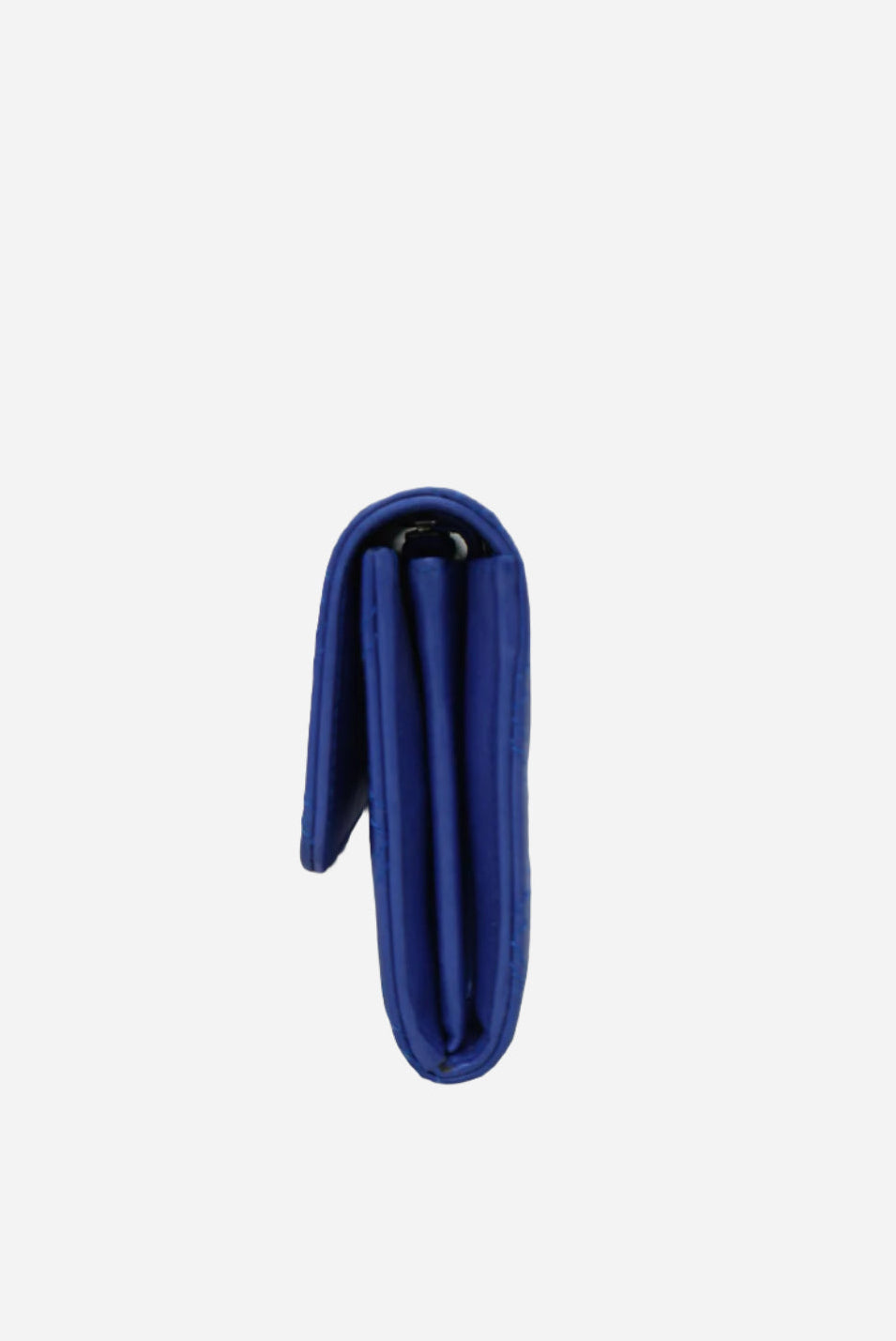 Pre-Owned Chanel Blue Lambskin Long Wallet