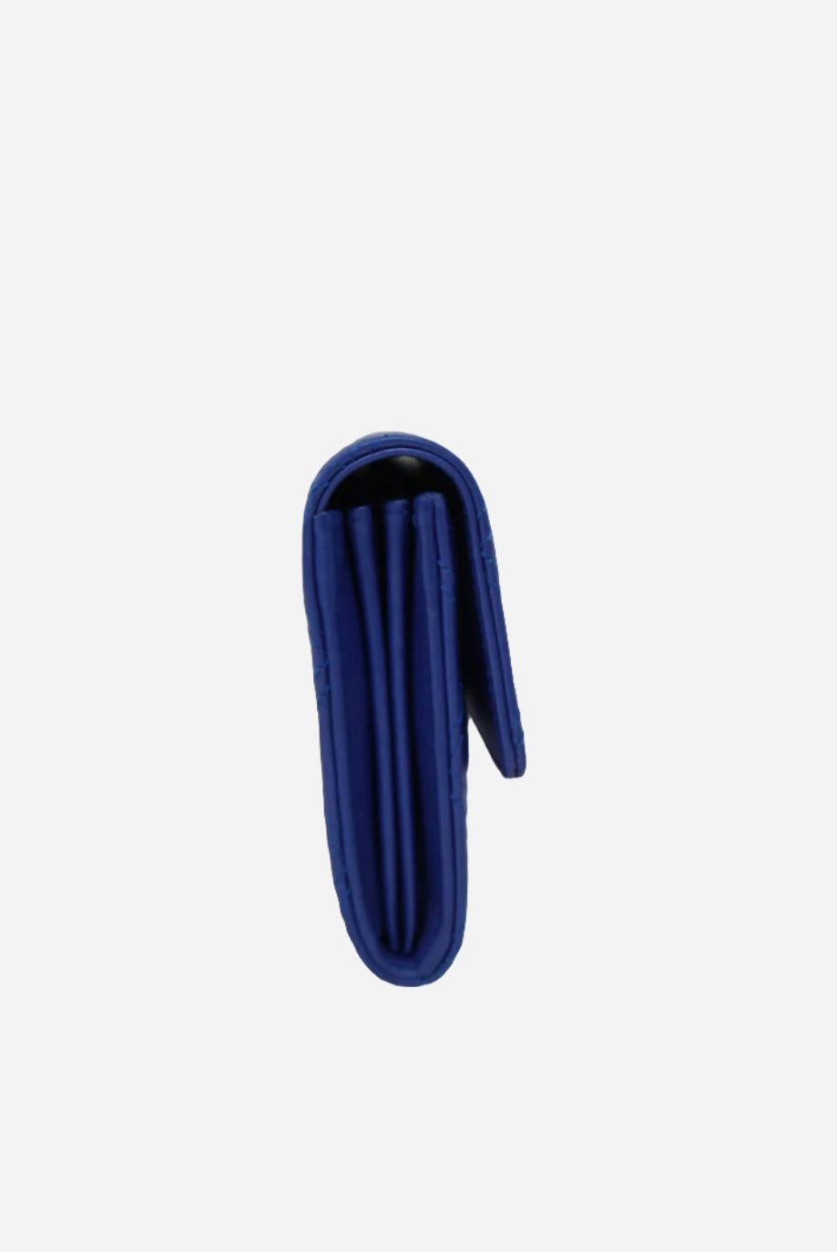 Pre-Owned Chanel Blue Lambskin Long Wallet