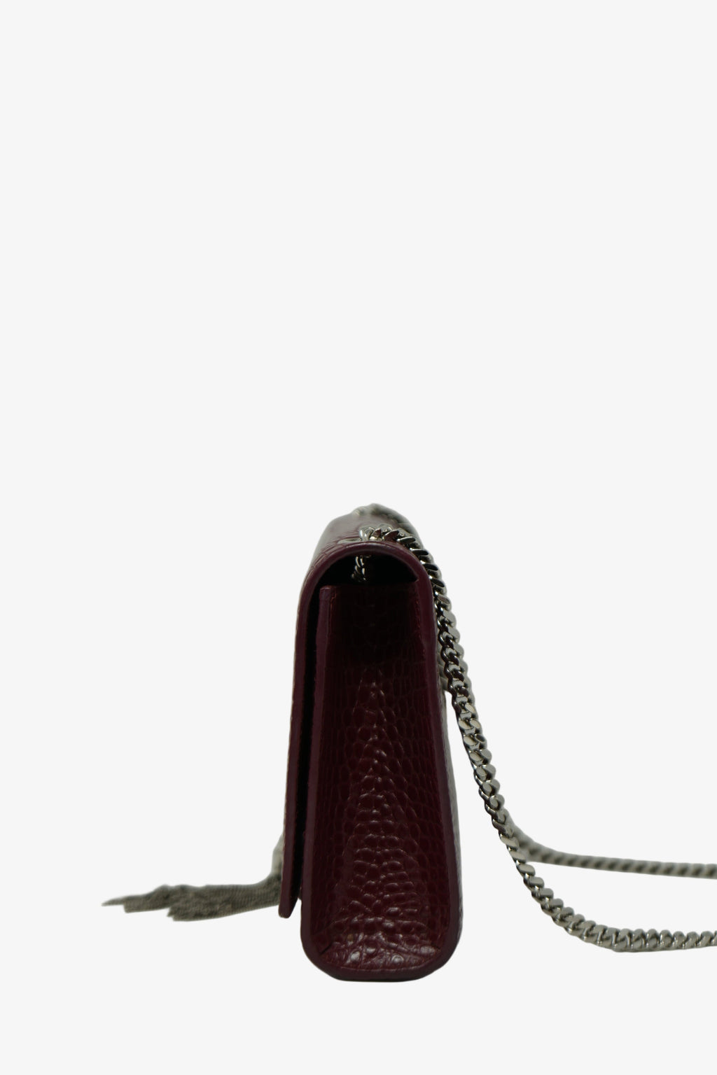 Saint Laurent Calfskin Crocodile Embossed Medium
