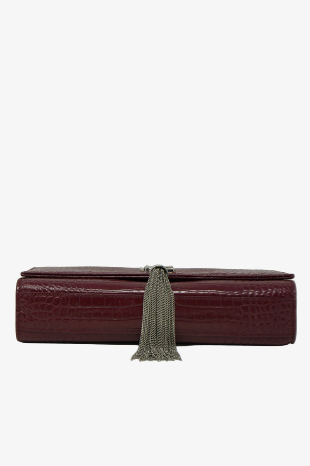 Saint Laurent Calfskin Crocodile Embossed Medium