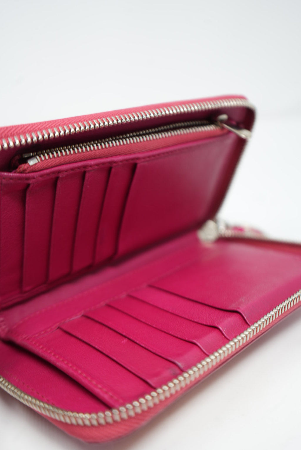 Christian Dior 2012 Pink Patent Zip-up Wallet
