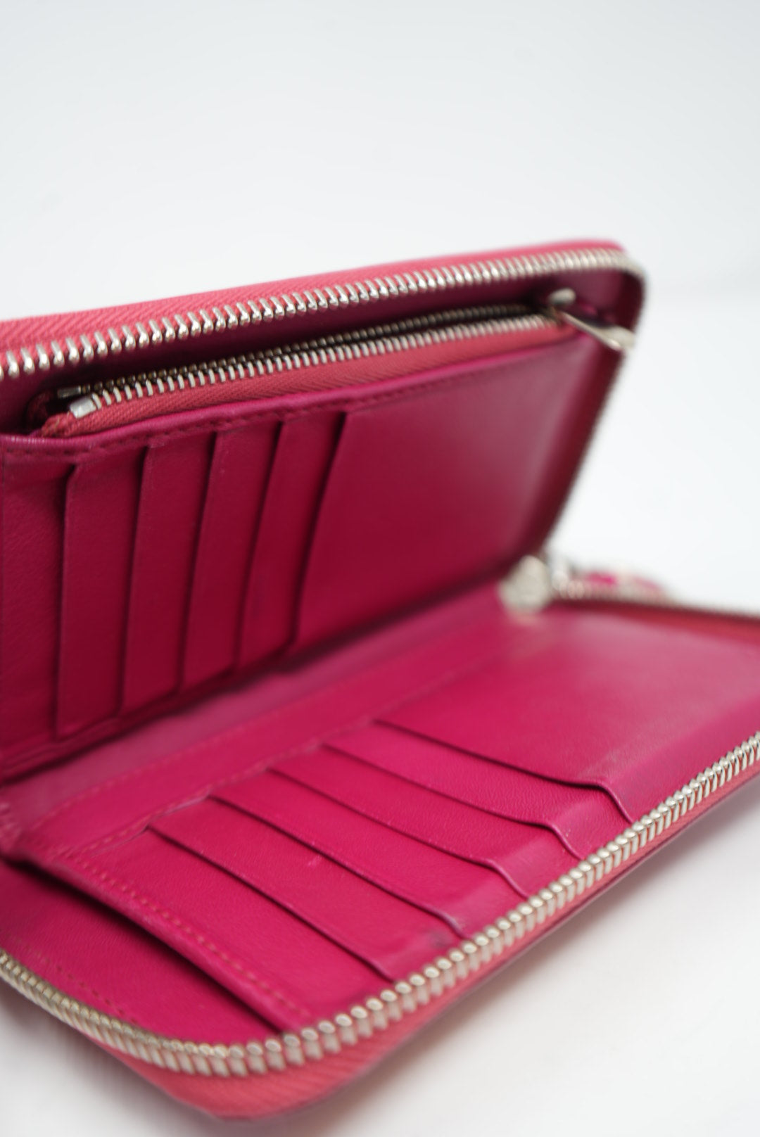 Christian Dior 2012 Pink Patent Zip-up Wallet