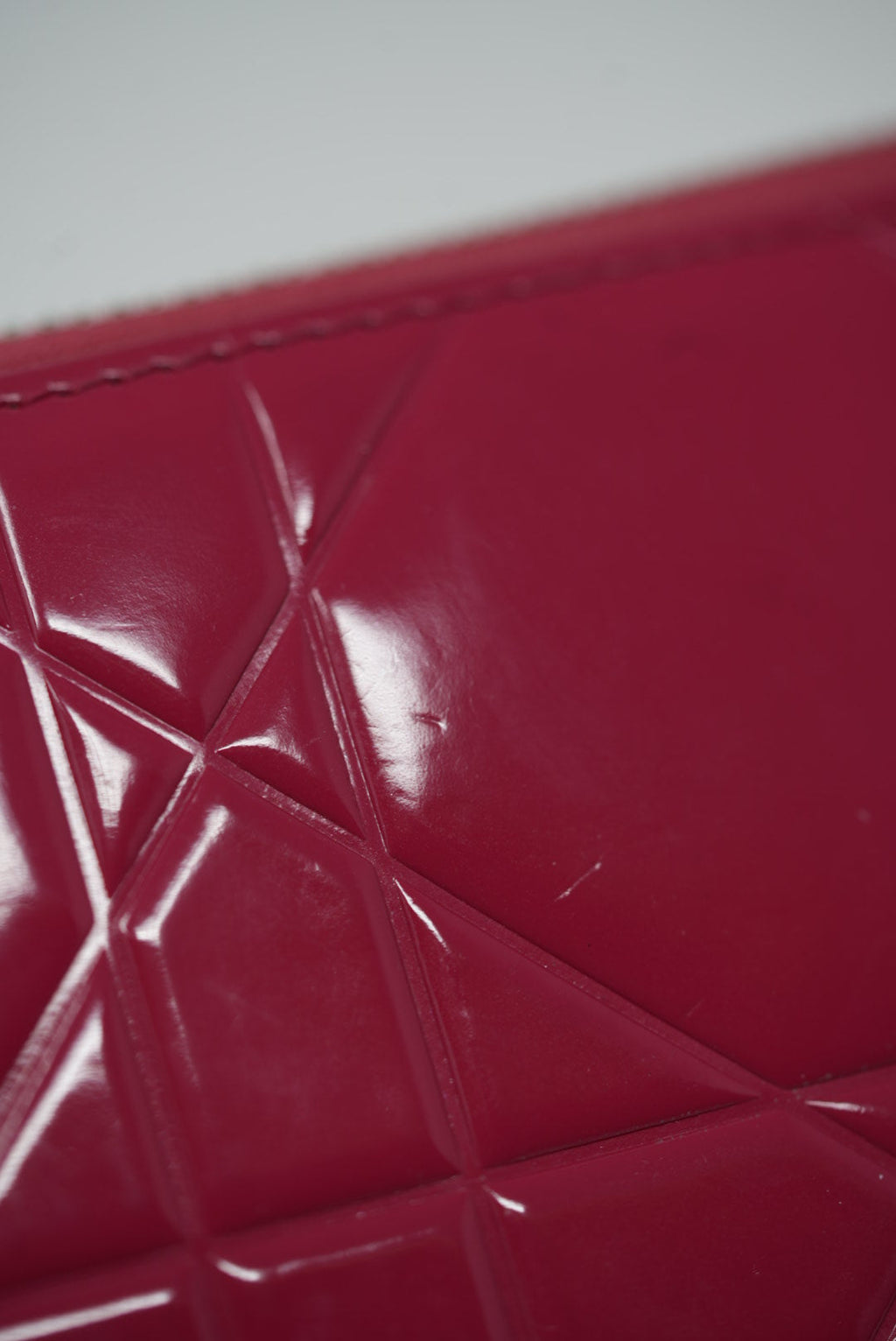 Christian Dior 2012 Pink Patent Zip-up Wallet